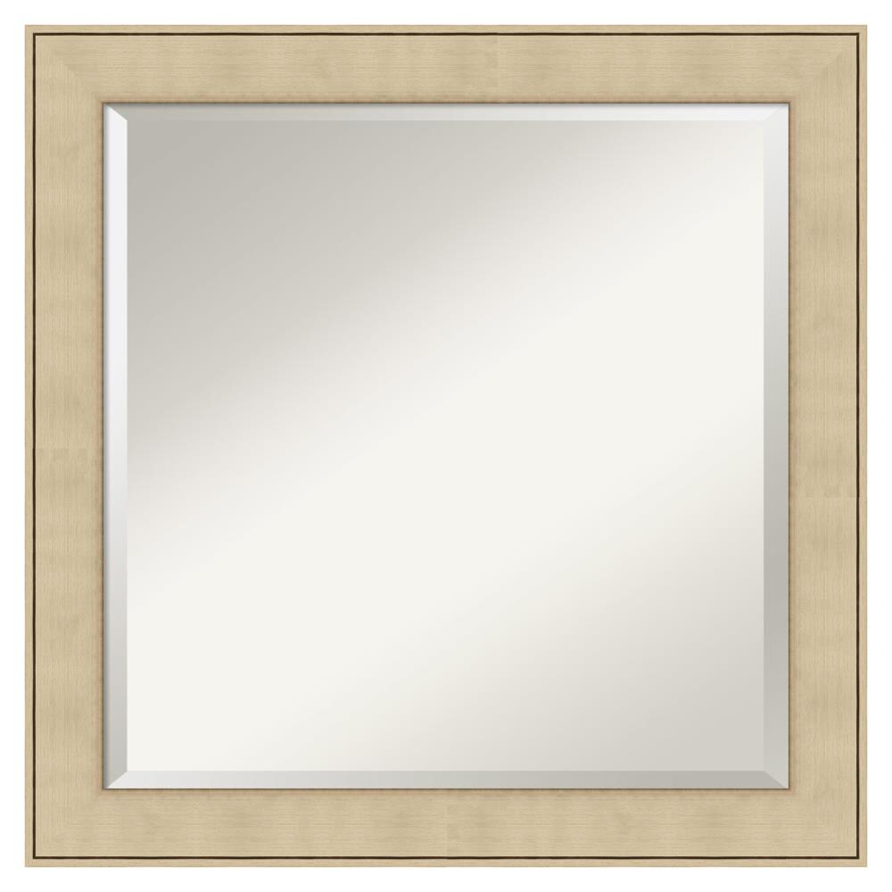 Amanti Art DSW4960869 Classic Honey 24-in x 24-in Framed Square Bathroom Vanity Mirror ( Satin Brown,Silver )