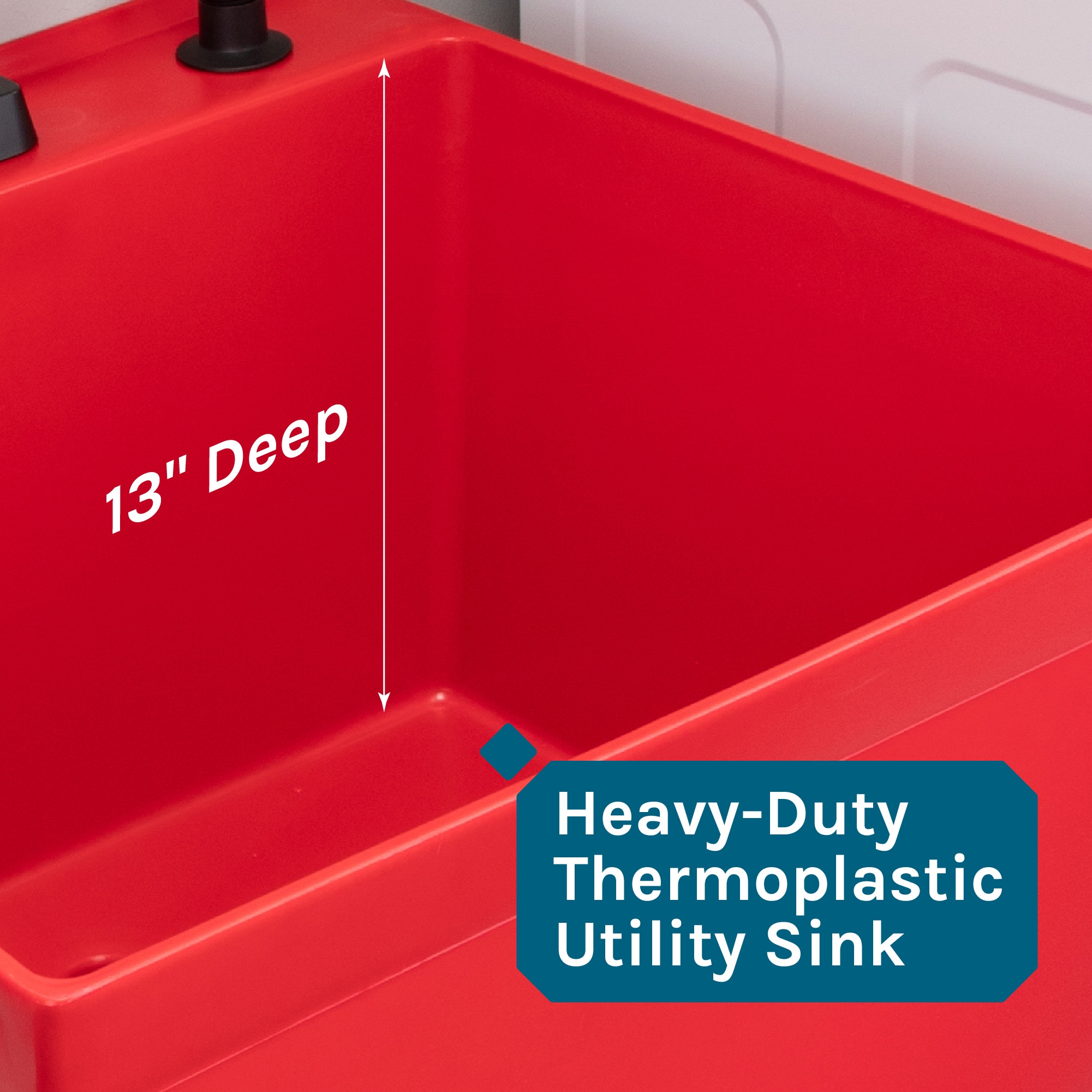 Cambridge Resources 040 US6509RDBLK Laundry-Tubs-Utility-Sinks - View #2