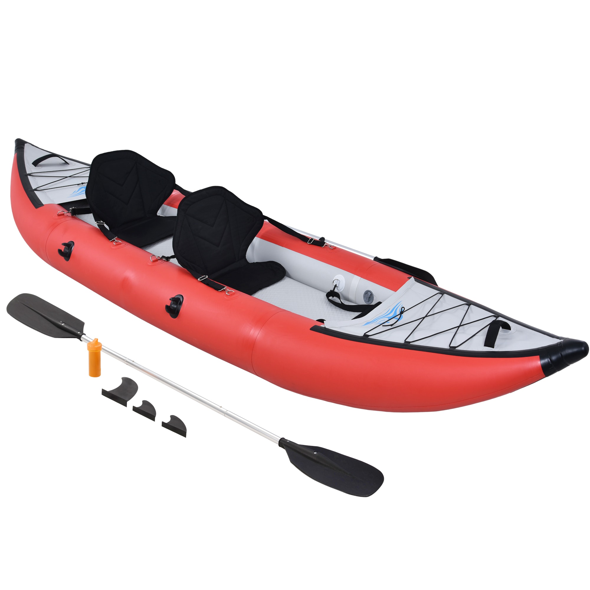Inflatable Kayak, Fishing Kayaks with Air Pump Rope Paddle, Inflatable Boat  Canoe for Adult, Used in Lakes and Seas in Summer