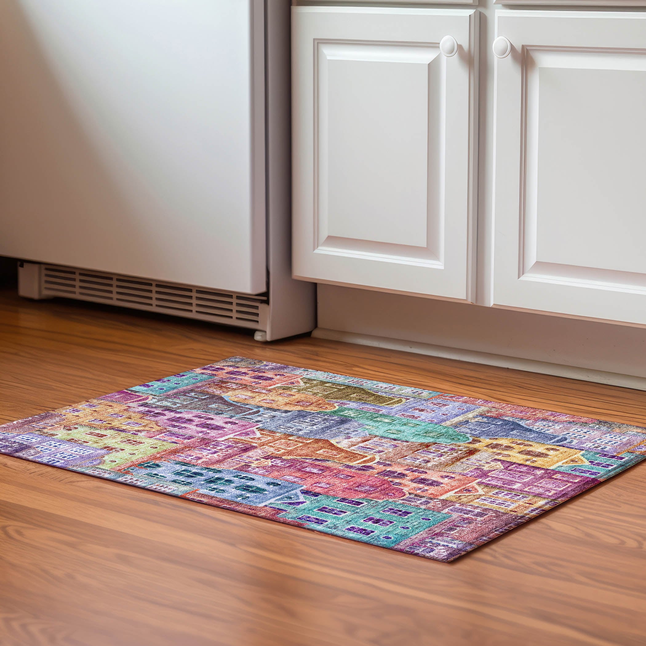Addison Rugs AMF600RD20X30 Mayfield AMF600RD 2 x 3 (ft) Loomed Polyester Red Rectangular Indoor Geometric Machine washable Area rug