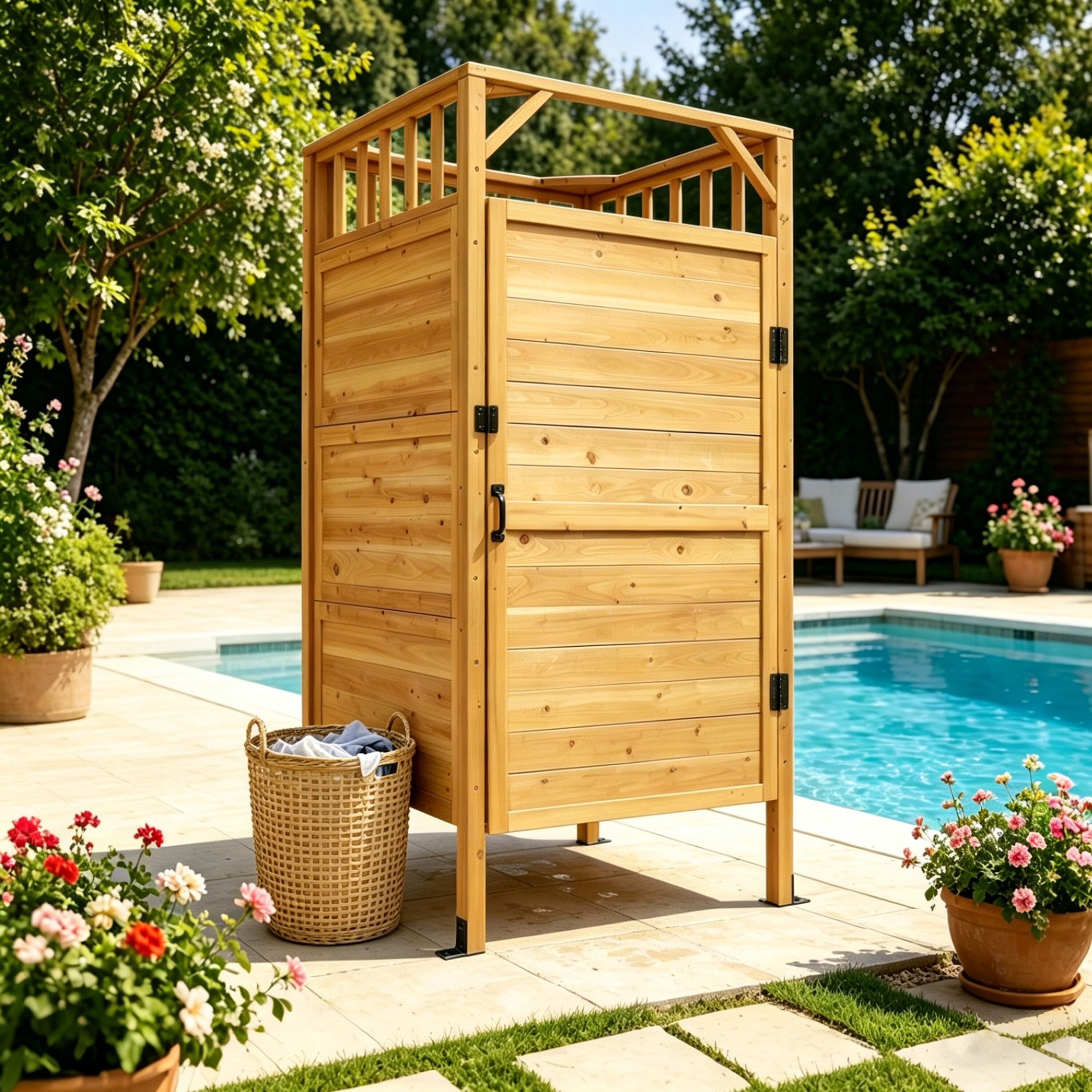 39.5-in x 39.5-in x 83.5-in Brown 1 x Outdoor Shower Enclosure