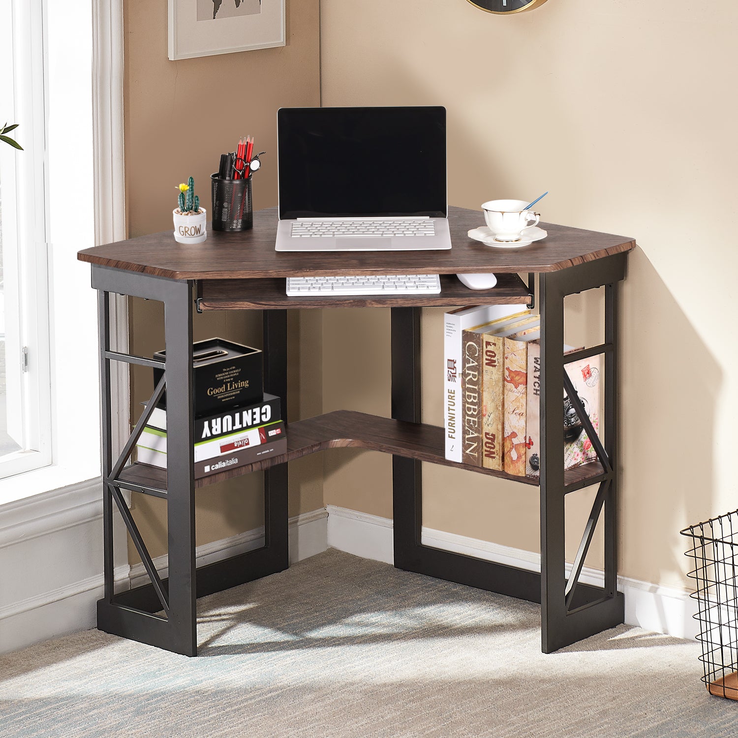 Vecelo LOE-XJM-CD03-BRN desks - View #2