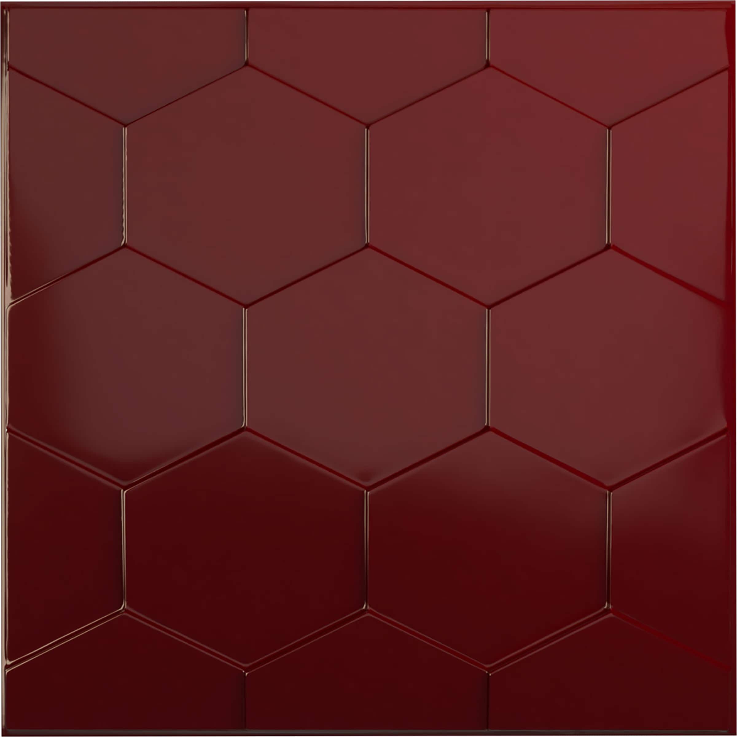 Ekena Millwork WP20X20HBHML 19-5/8-in x 19-5/8-in Embossed Paintable/Stainable Red PVC Wall Panel (