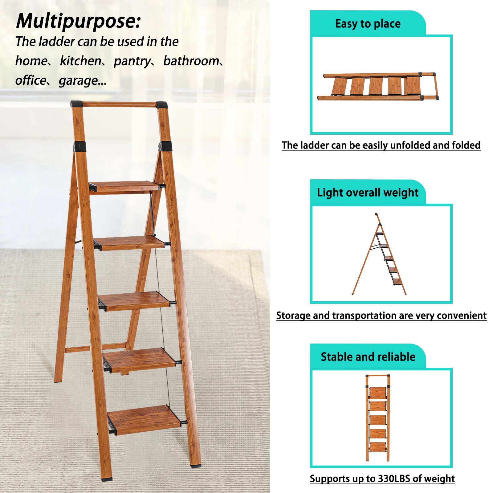 Maocao Hoom JL-A4-L5M Step-Ladders - View #3