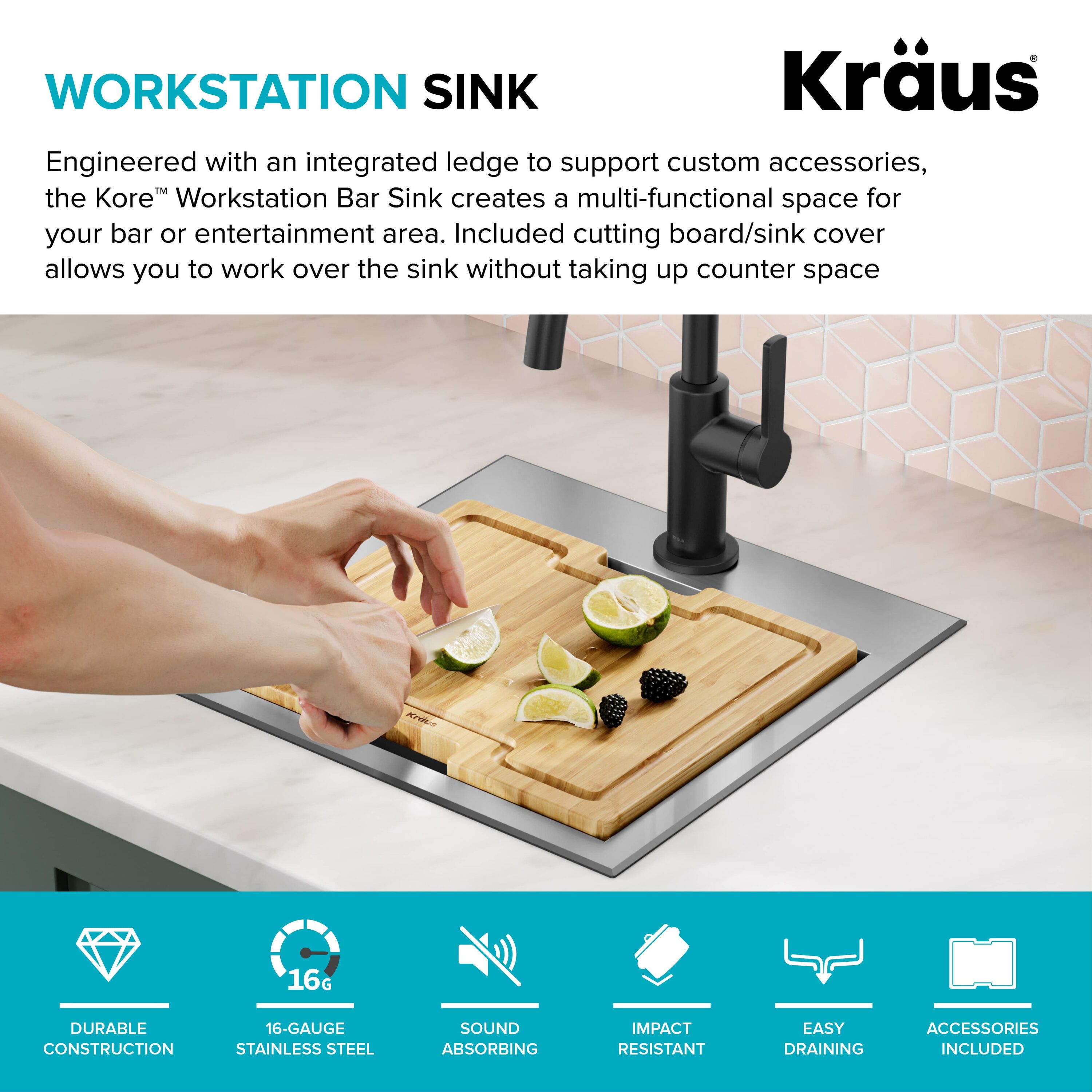 Kraus KWT321-15 Bar-Prep-Sinks - View #4