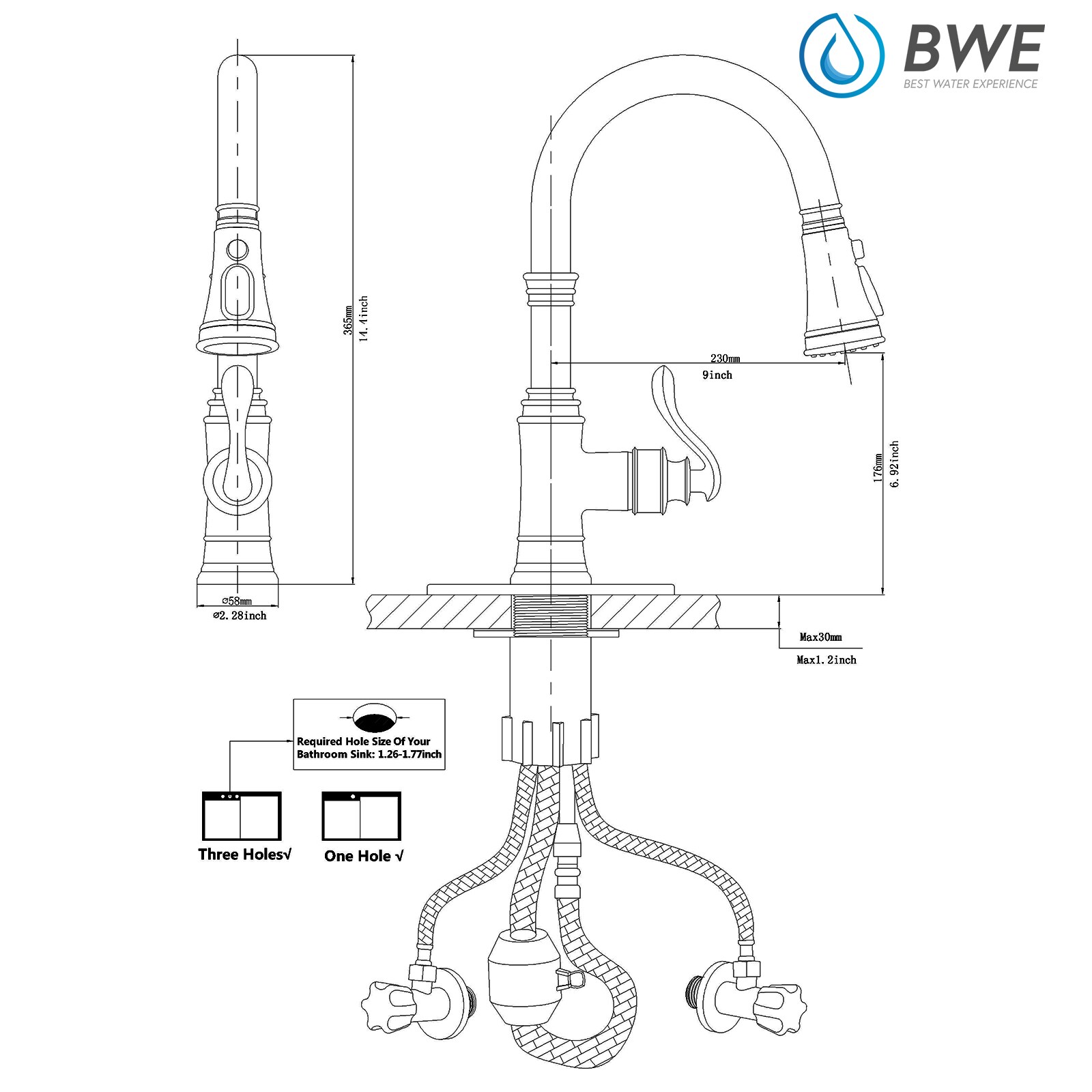 BWE A-94551-GB Kitchen-Faucets - View #8