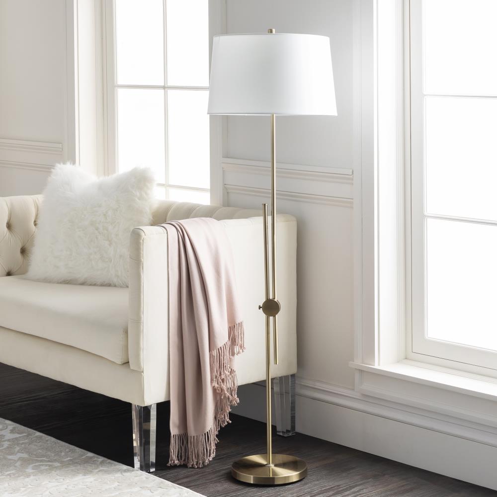 Jace Adjustable 63.5'' White and Metallic Floor Lamp