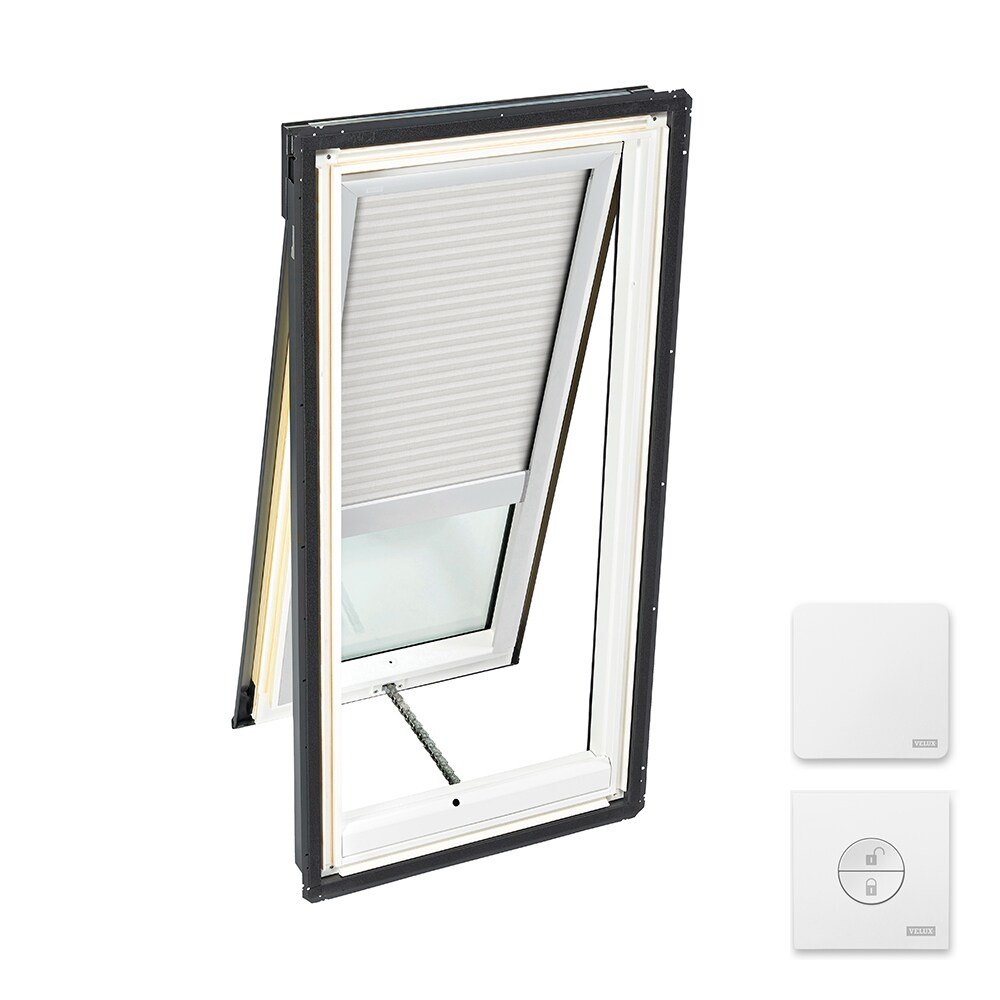 VELUX VS M04 2004FS00X 30.06-in x 37.88-in Venting Deck Mount Skylight with Laminated Low-e Argon Glass and Light-filtering Blinds Included
