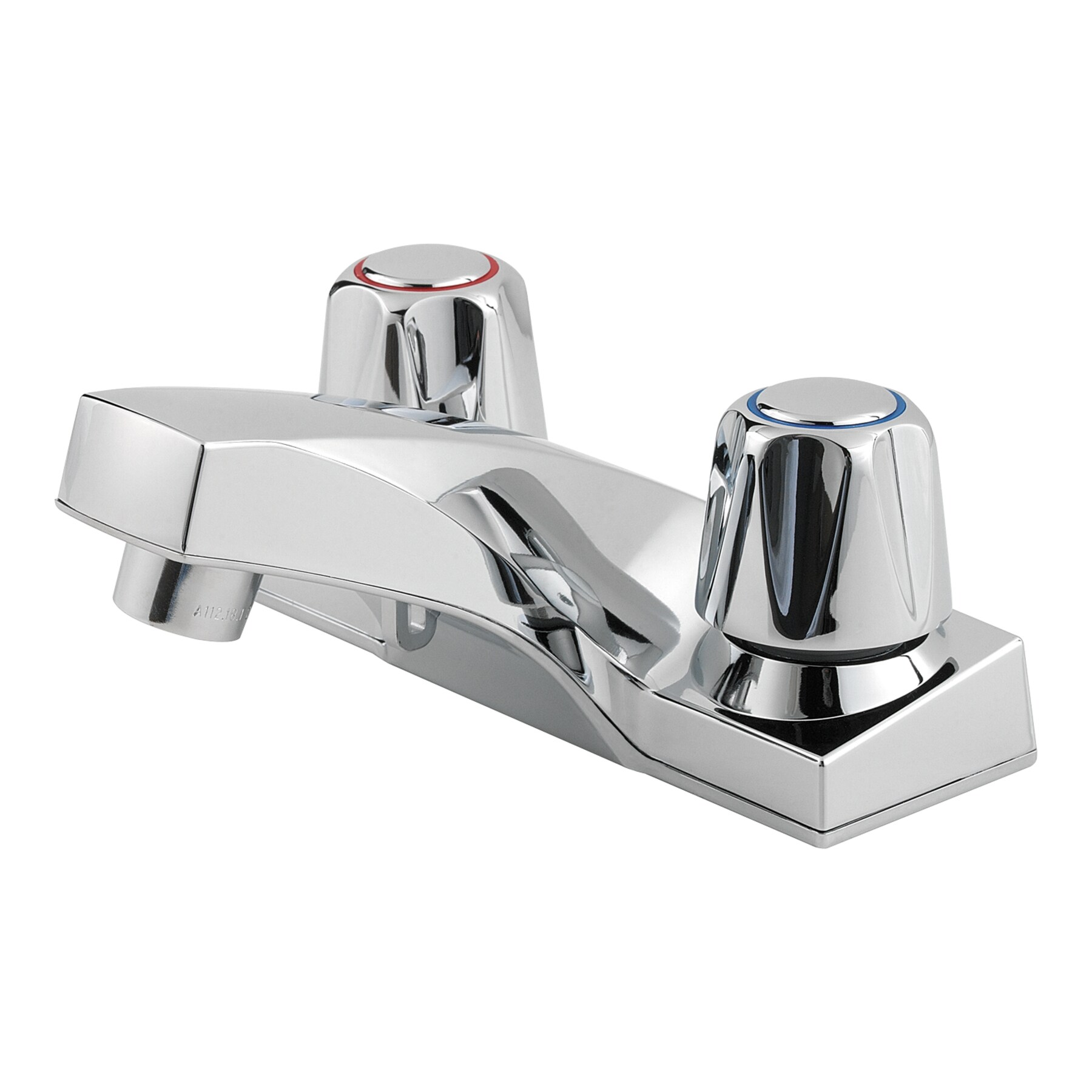 Polished Chrome 4-Inch Centerset Bathroom Faucet with Dual Handles