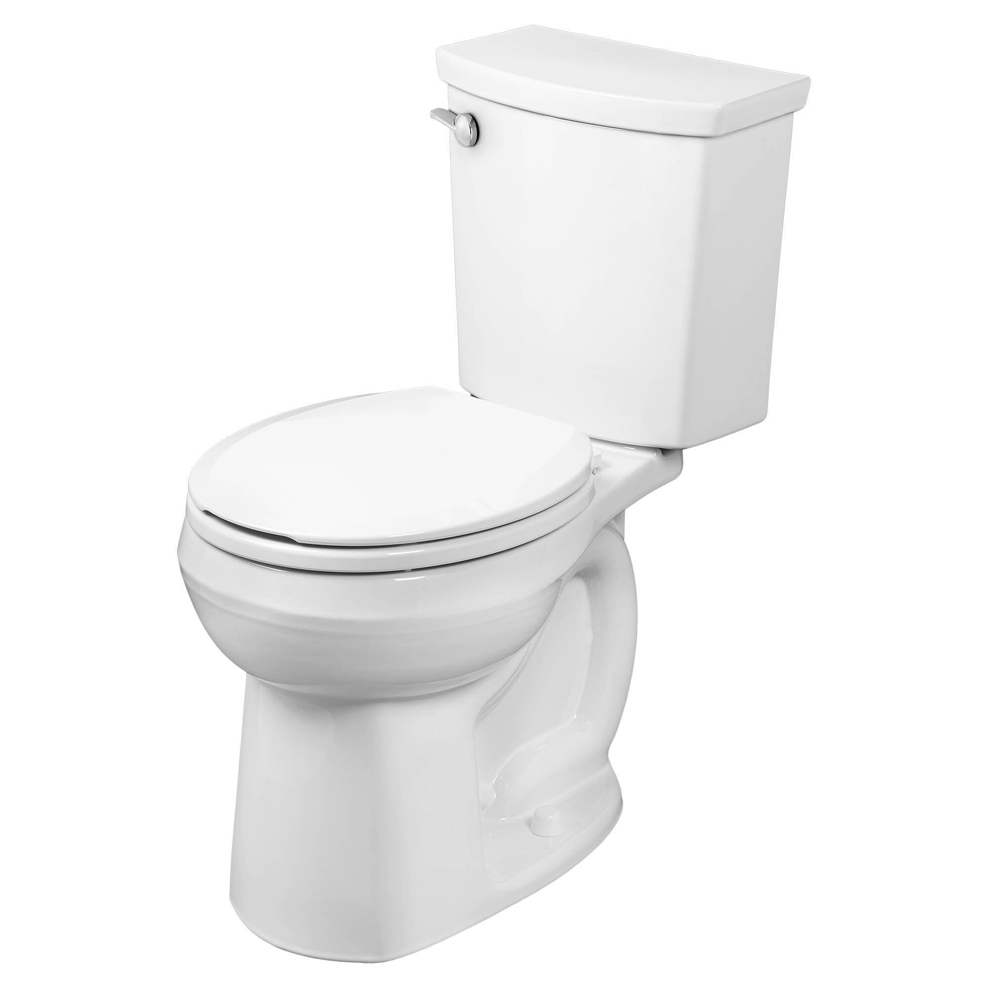 American Standard H2Optimum White Round Standard Height 2-piece Toilet ...