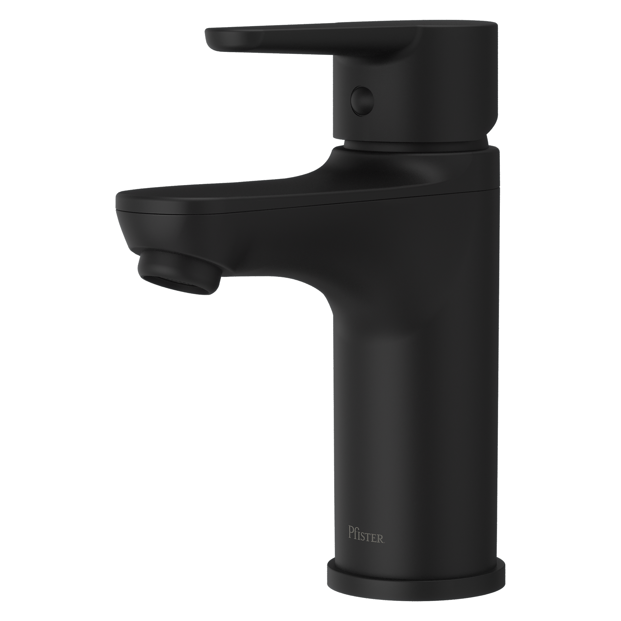 Pfister LG142-060B Pfirst Series Matte Black Single hole 1-handle WaterSense Mid-arc Commercial/Residential Handle Bathroom Sink Faucet with Drain