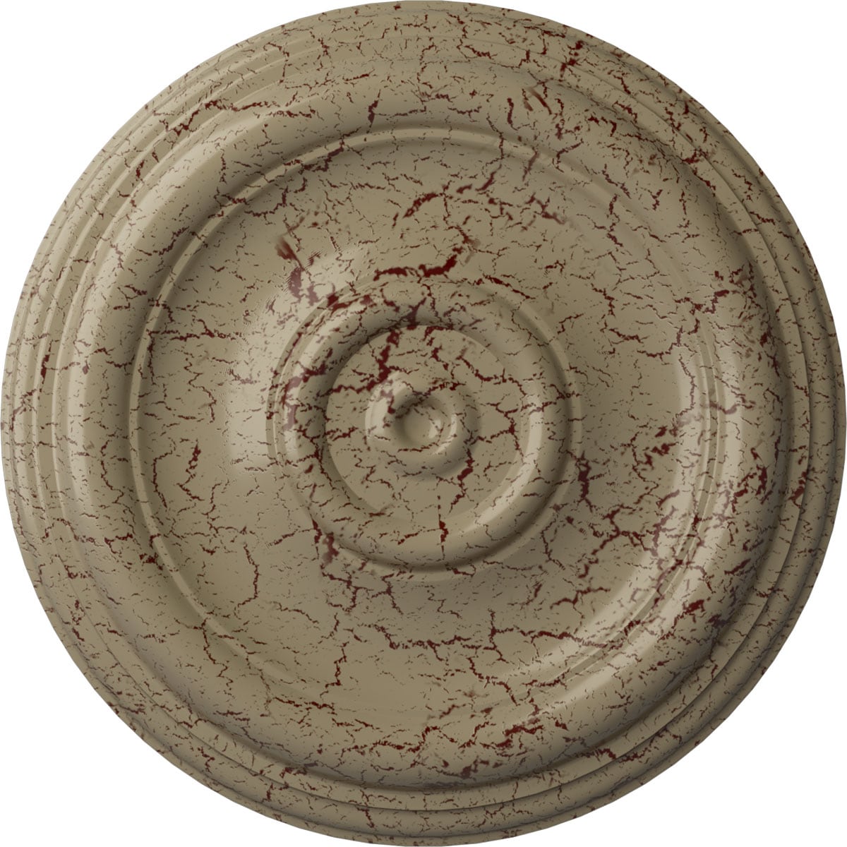 Ekena Millwork CM12TRGDC Traditional 12-in W x 12-in L Painted Gobi Desert Crackle Polyurethane Whole Ceiling Medallion