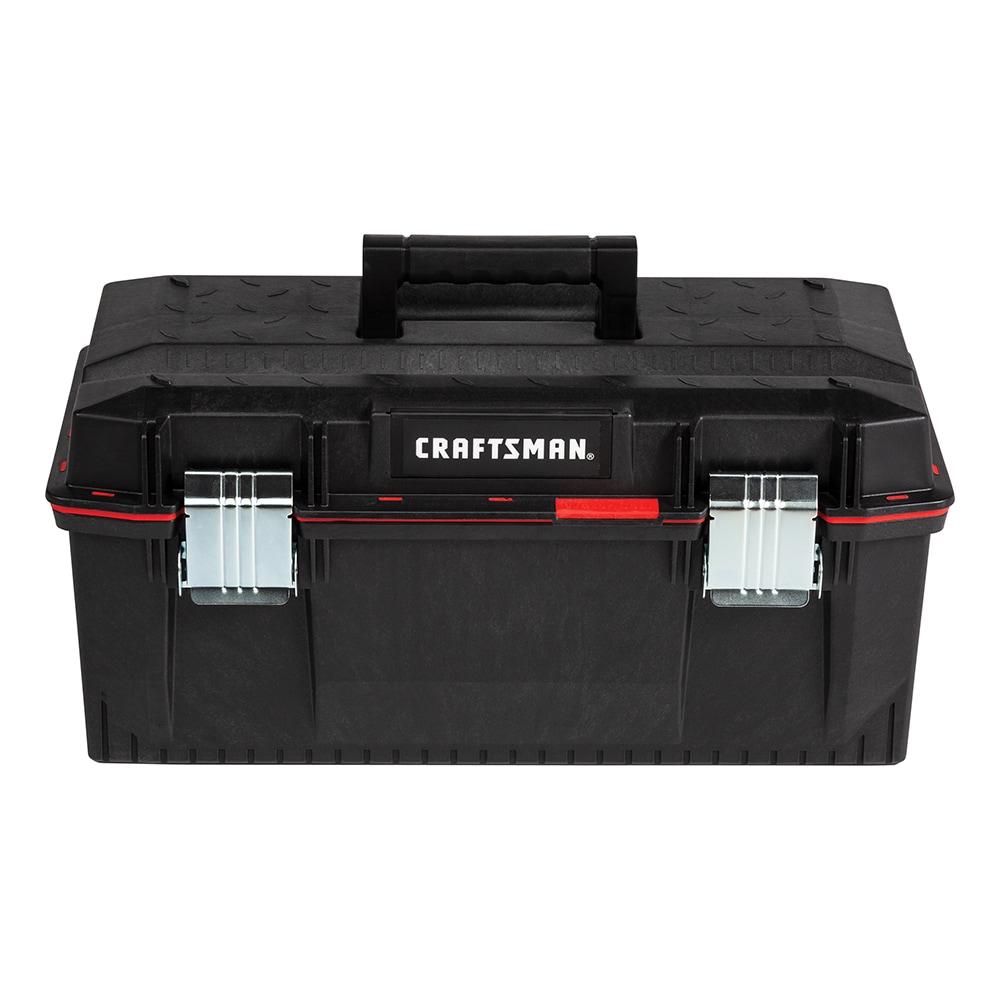 CRAFTSMAN Pro 23-in Red Plastic Lockable Tool Box at Lowes.com