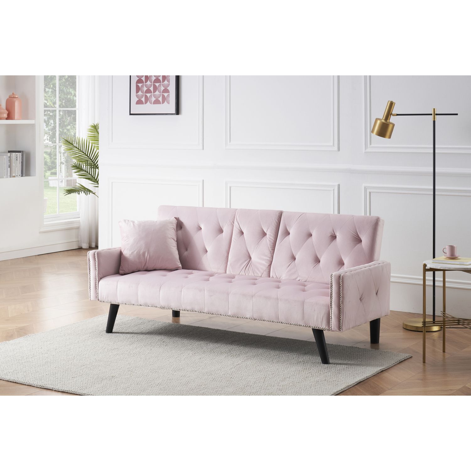 JASMODER Modern/Contemporary Pink Tv Stand (Accommodates TVs up to 70 ...