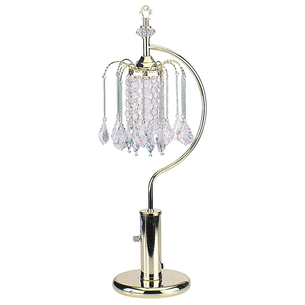 New 27" Antique Brass Faux Crystal Decor Table Desk Lamp 715ab 