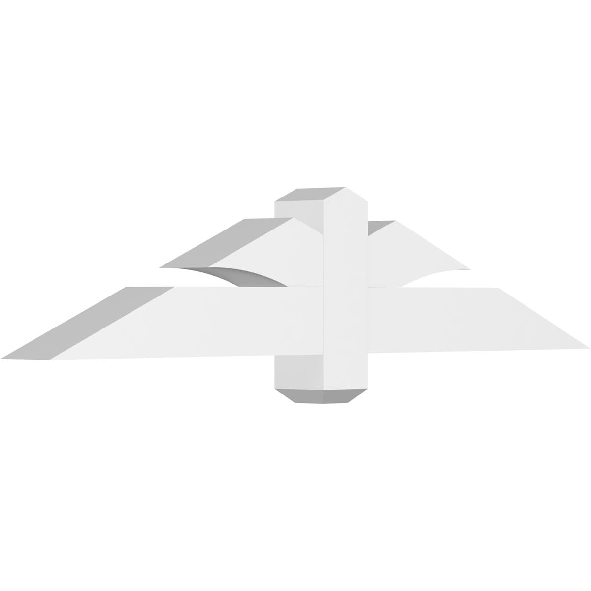 Ekena Millwork GBP048X10X0404RED00 Redmond White PVC Gable bracket