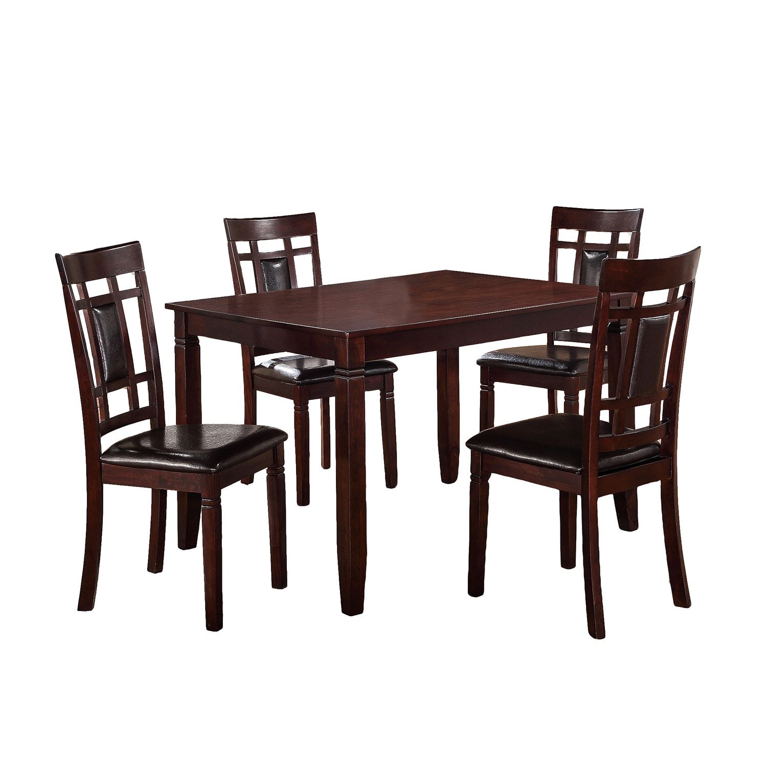 JASMODER B01682181 Dark Brown Contemporary/Modern Dining Room Set with Rectangular Table (Seats 4)