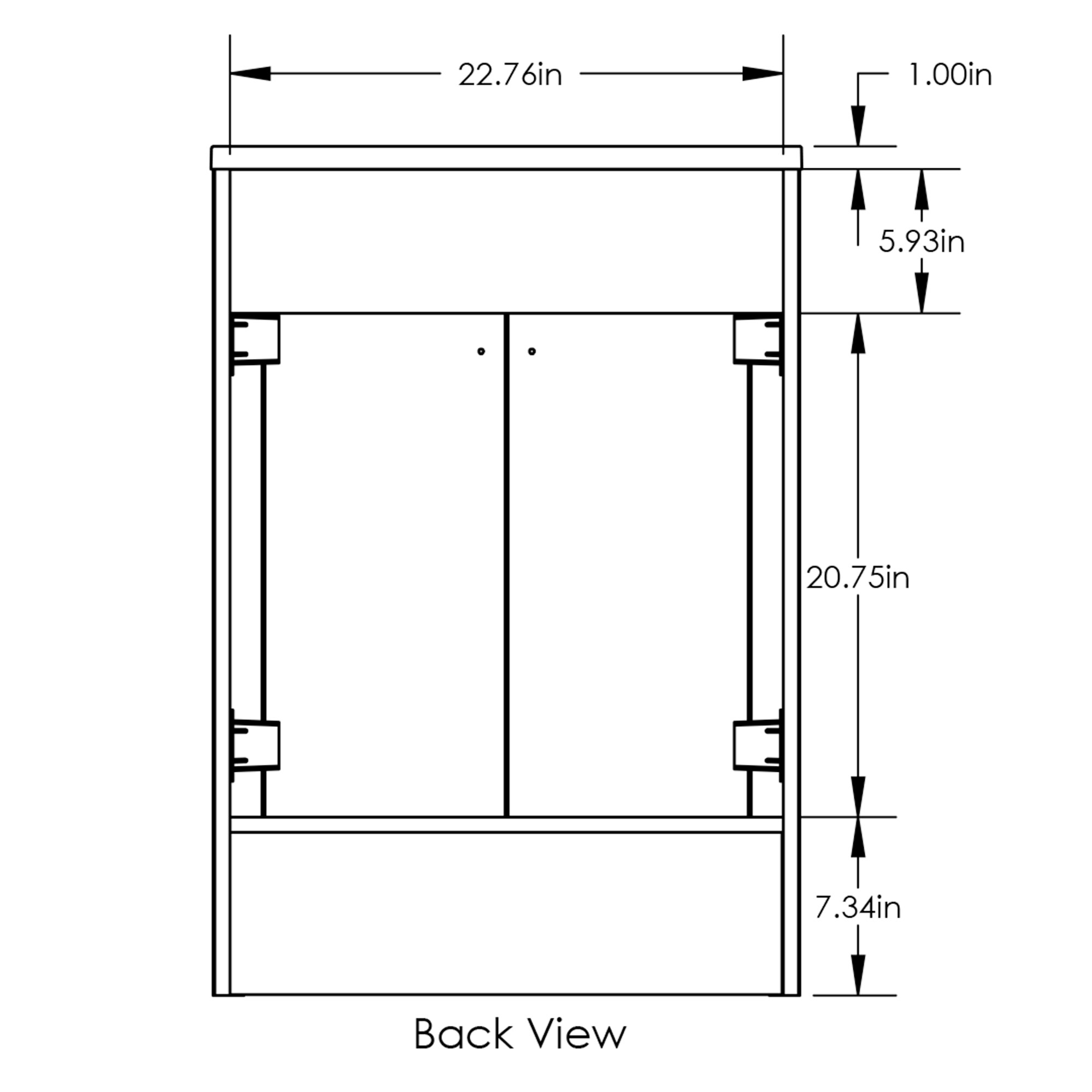 Diamond NOW Brenton 24-in White Single Sink Bathroom Vanity with White ...