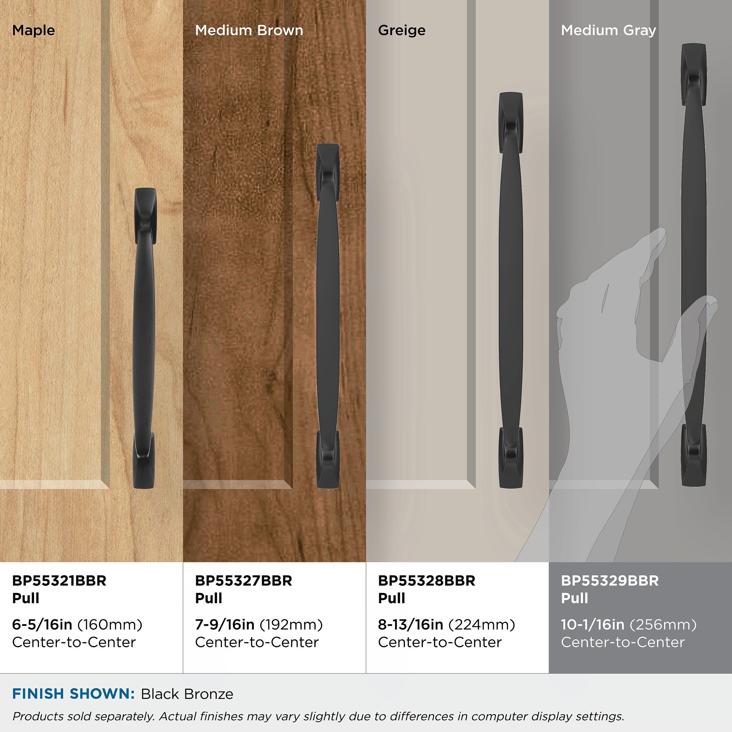 Amerock BP55329BBR Cabinet-Pulls - View #7