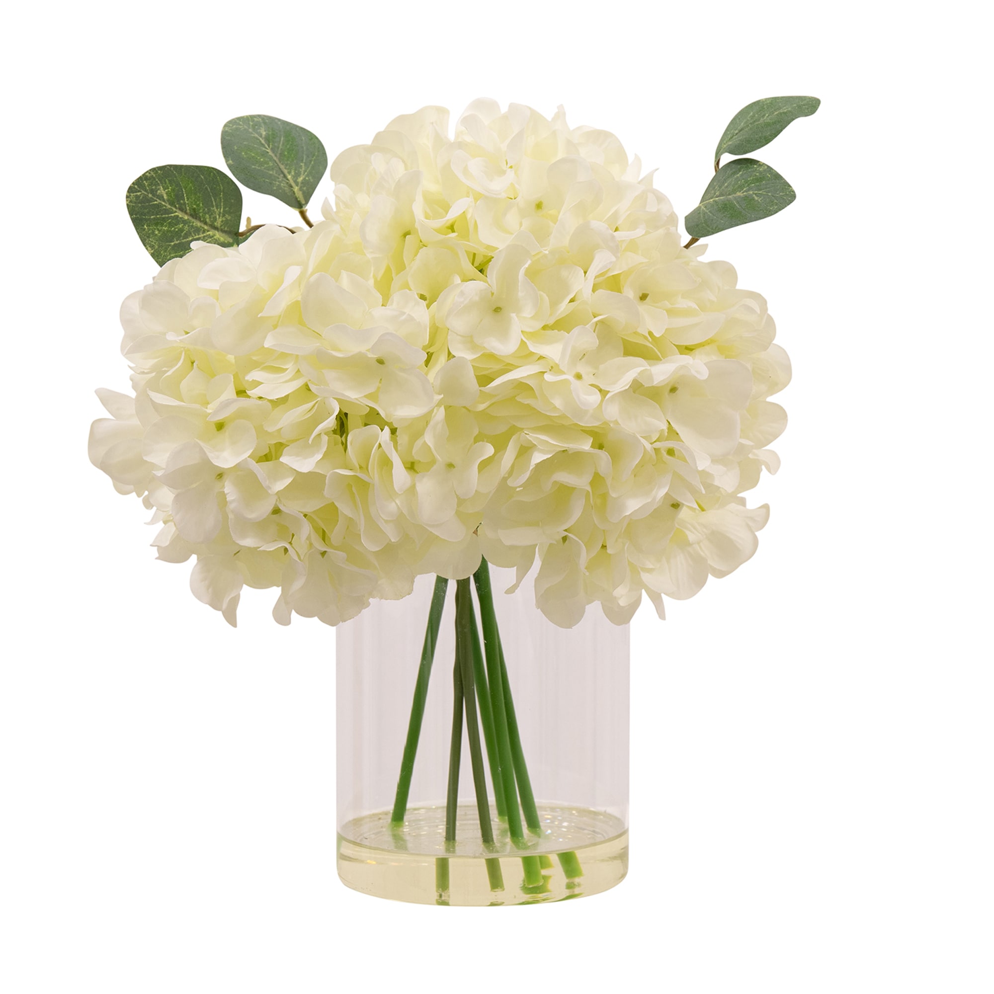 allen + roth A1000-LW 12-in White Indoor Desktop Hydrangea Artificial plant