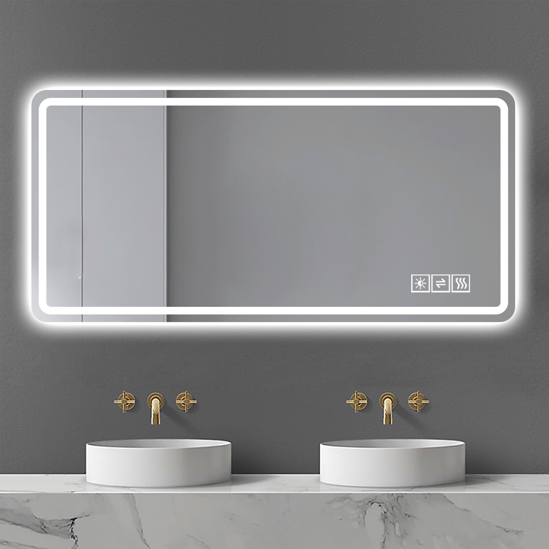 Forclover YOAE34979BK Framed-Bath-Mirrors - View #4