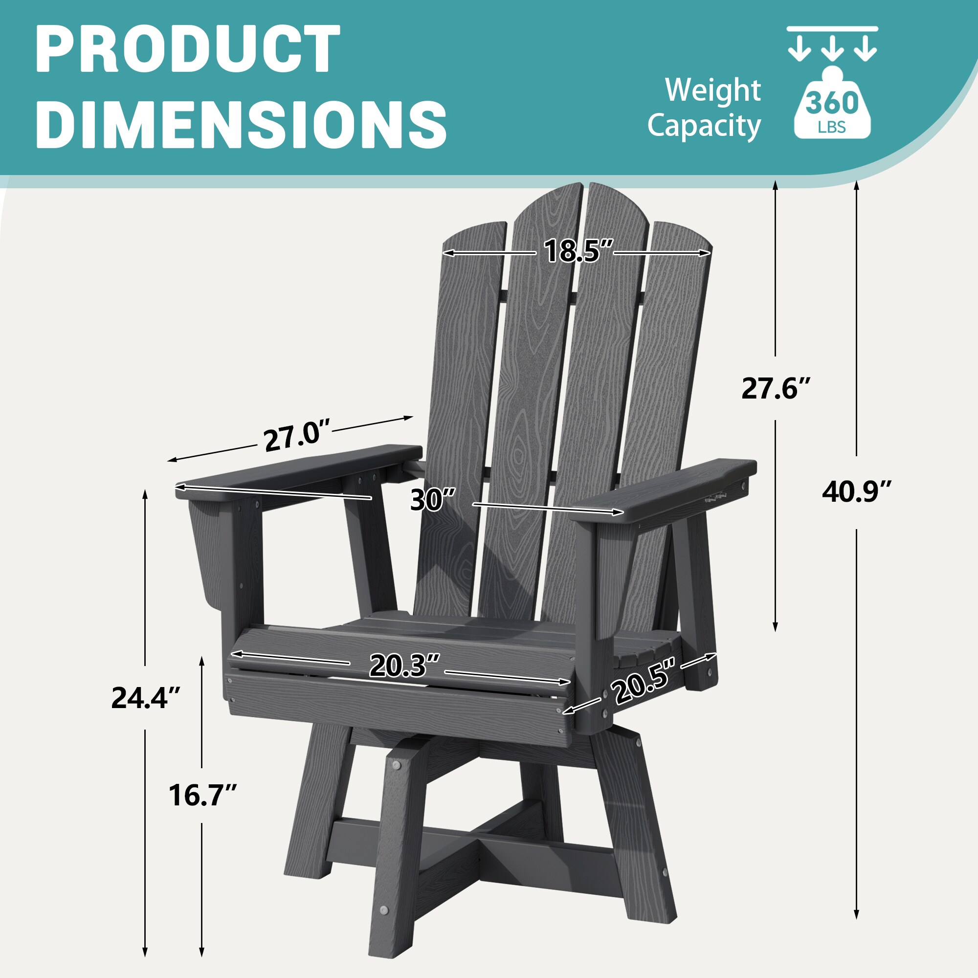 VOUA PE-SDC-GY Patio-Chairs - View #4