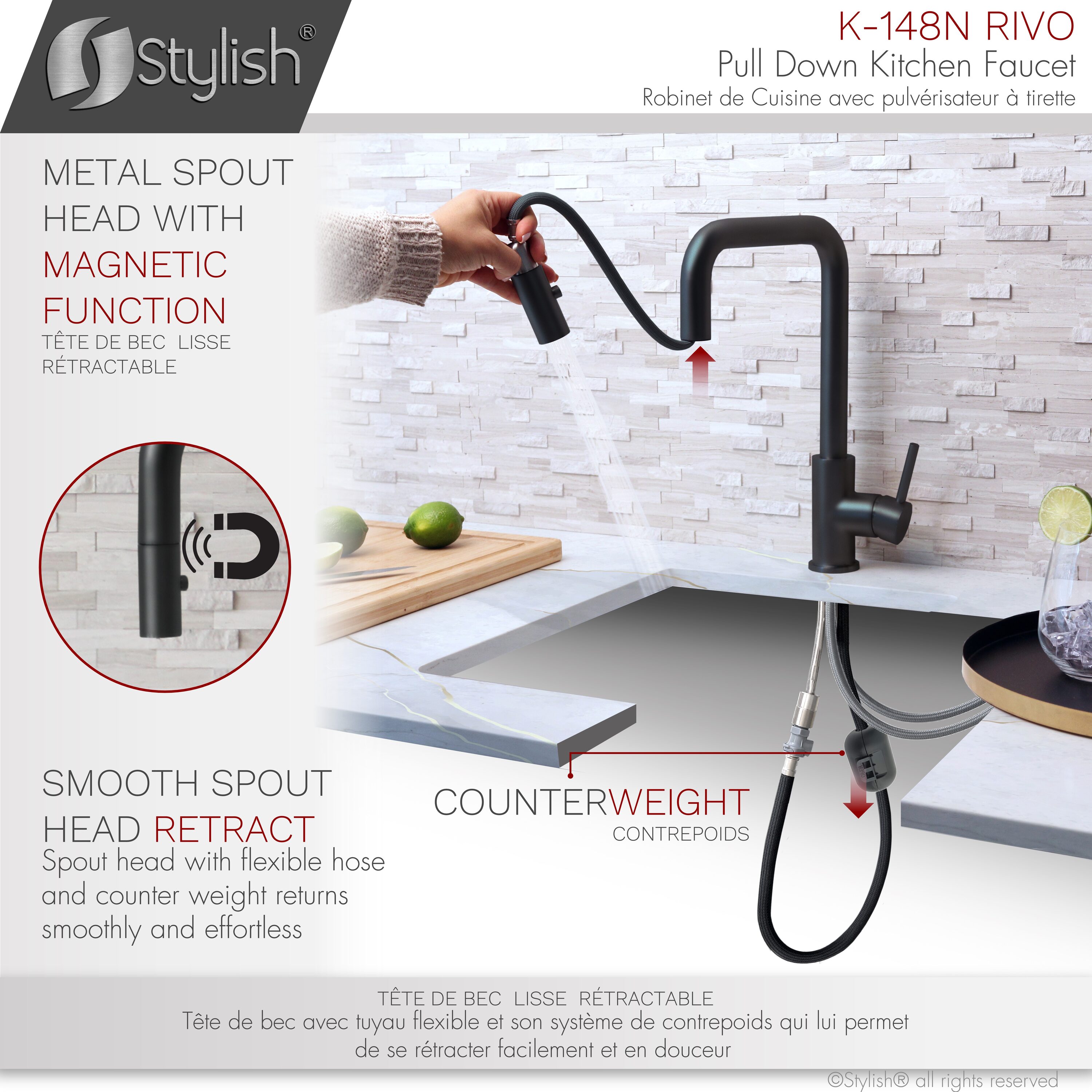 Stylish K-148N Kitchen-Faucets - View #6
