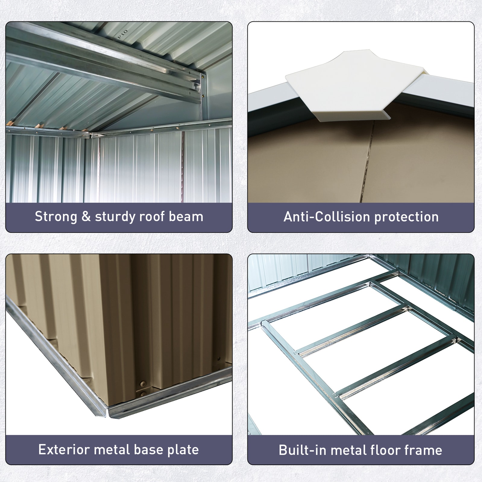 WELLFOR XDJ256BR Metal-Storage-Buildings-Sheds - View #5