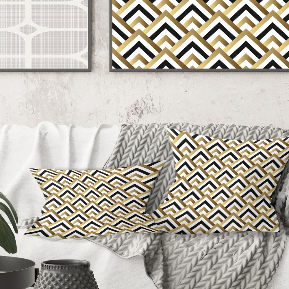 Designart CU24015-16-16 16-in x 16-in Gold Indoor Decorative Pillow