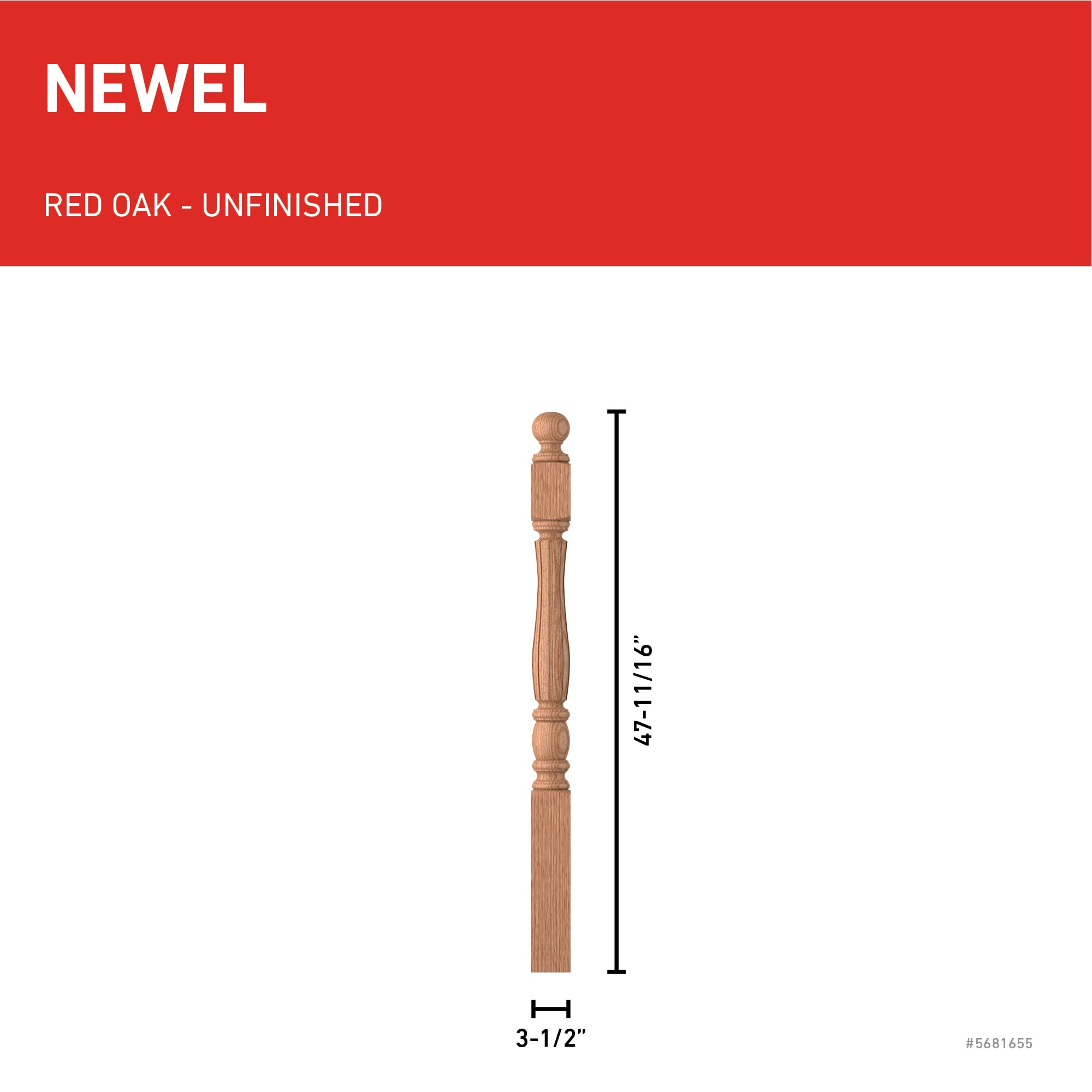 L.J. Smith Stair Systems LJF-3340BT-O Interior-Stairpart-Newel-Posts - View #3