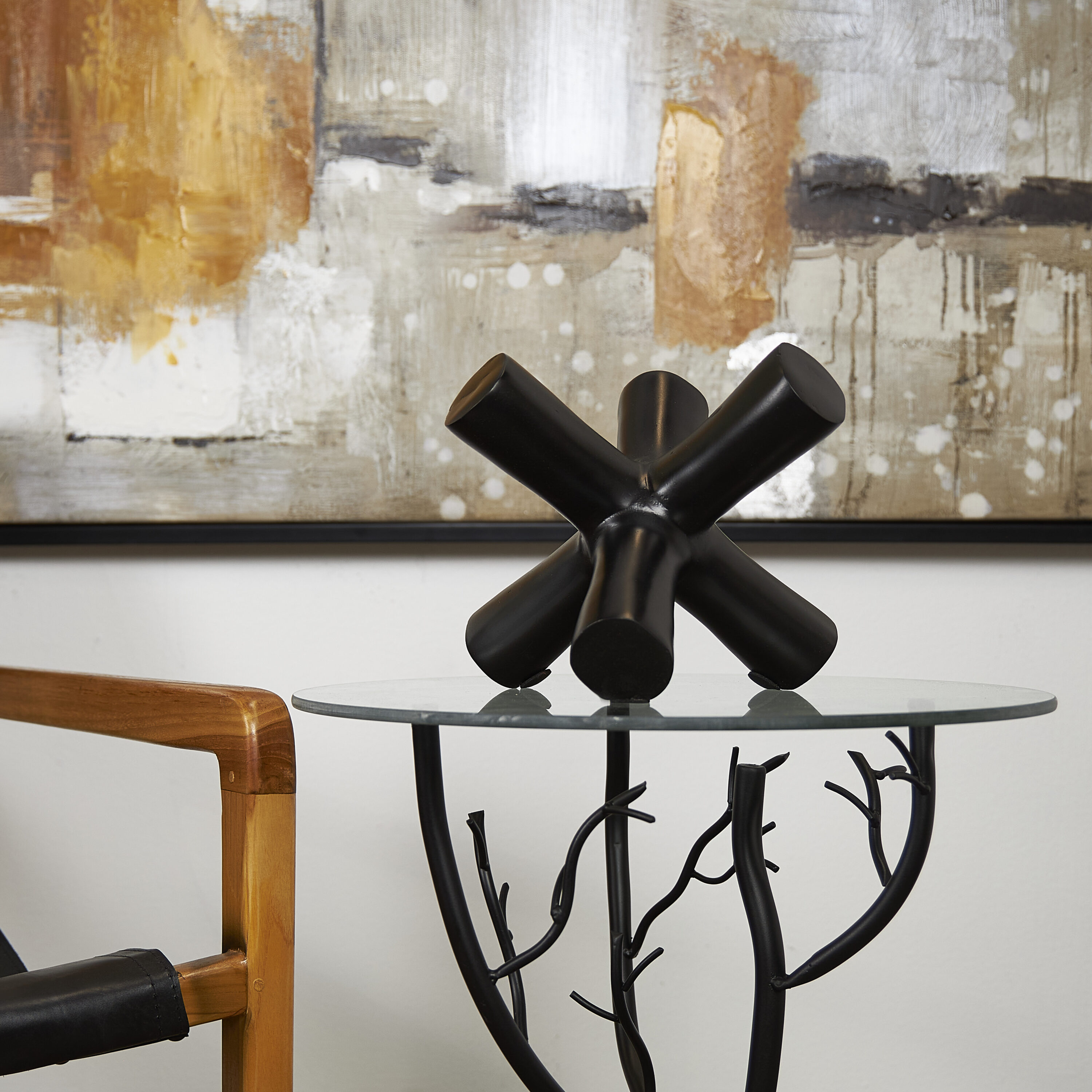 Grayson Lane 820963 Black Aluminum Modern Sculpture