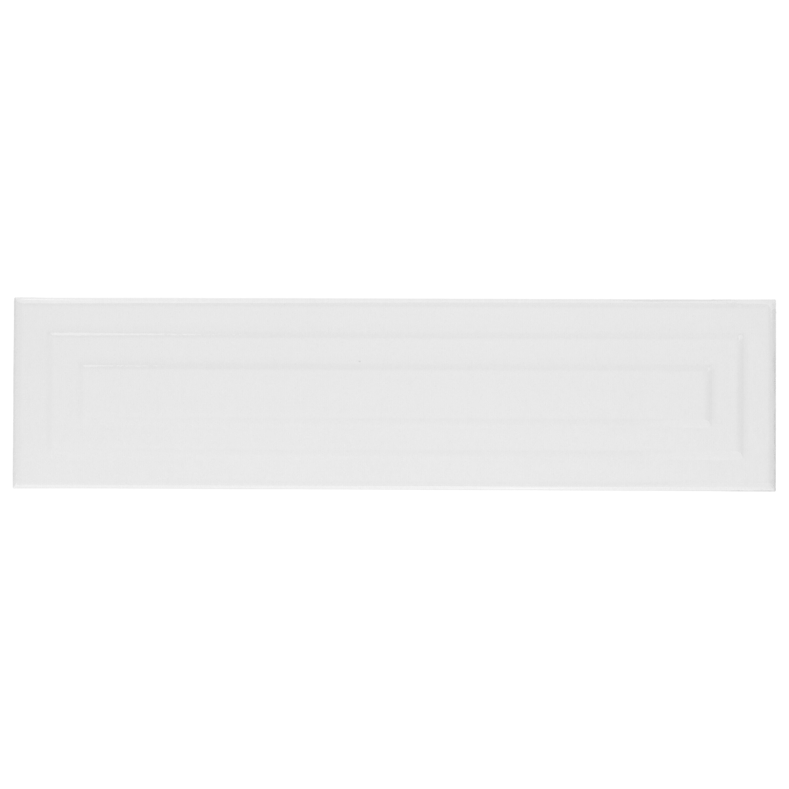 Artmore Tile EXT3RD108763 Sample- Refined White 4-1/2-in x 8-1/2-in Glazed Ceramic Subway Wall Tile