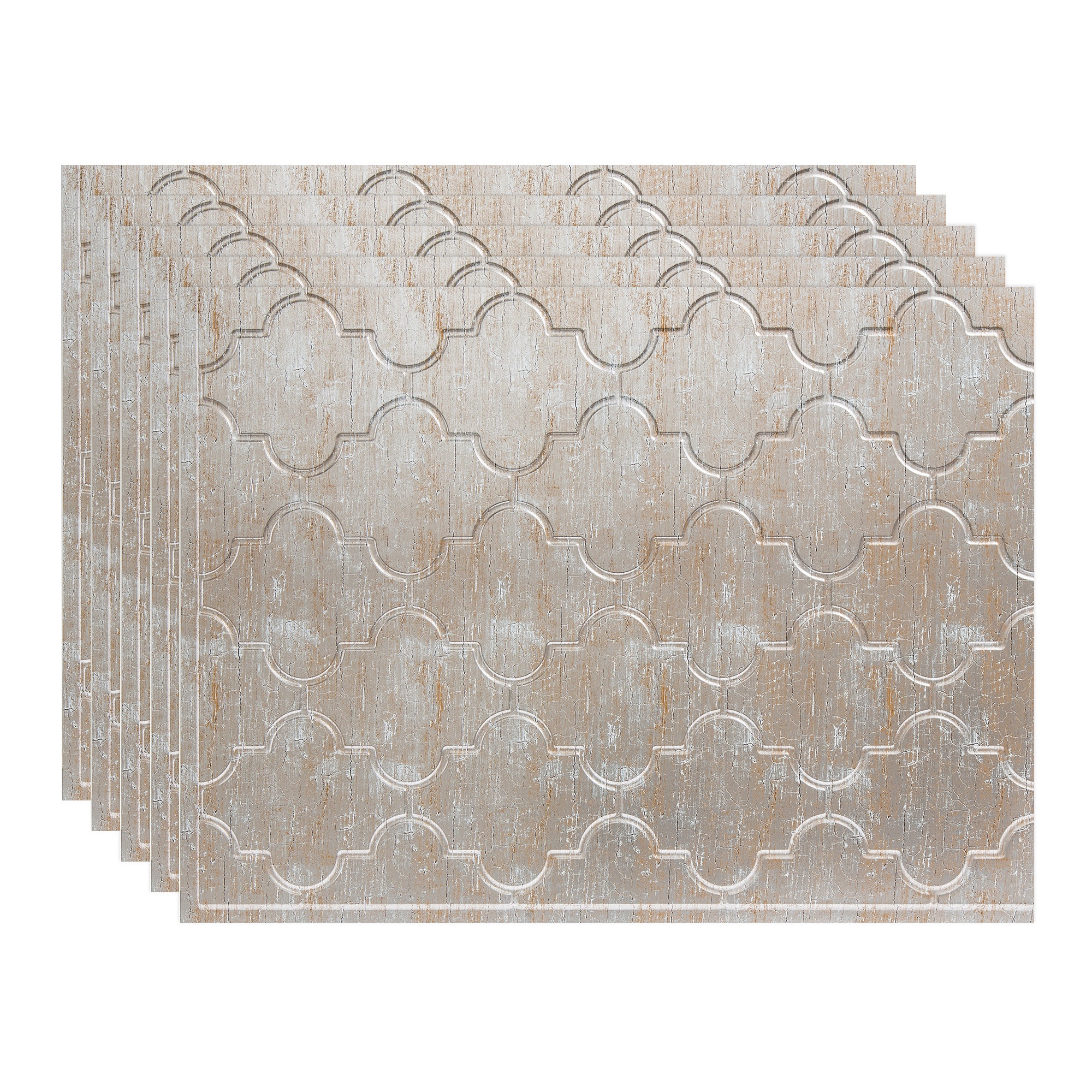 Fasade PB6834 Monaco 18.25-in x 24.25-in Vinyl Vintage Metal Backsplash Panels 5.0 -Pack