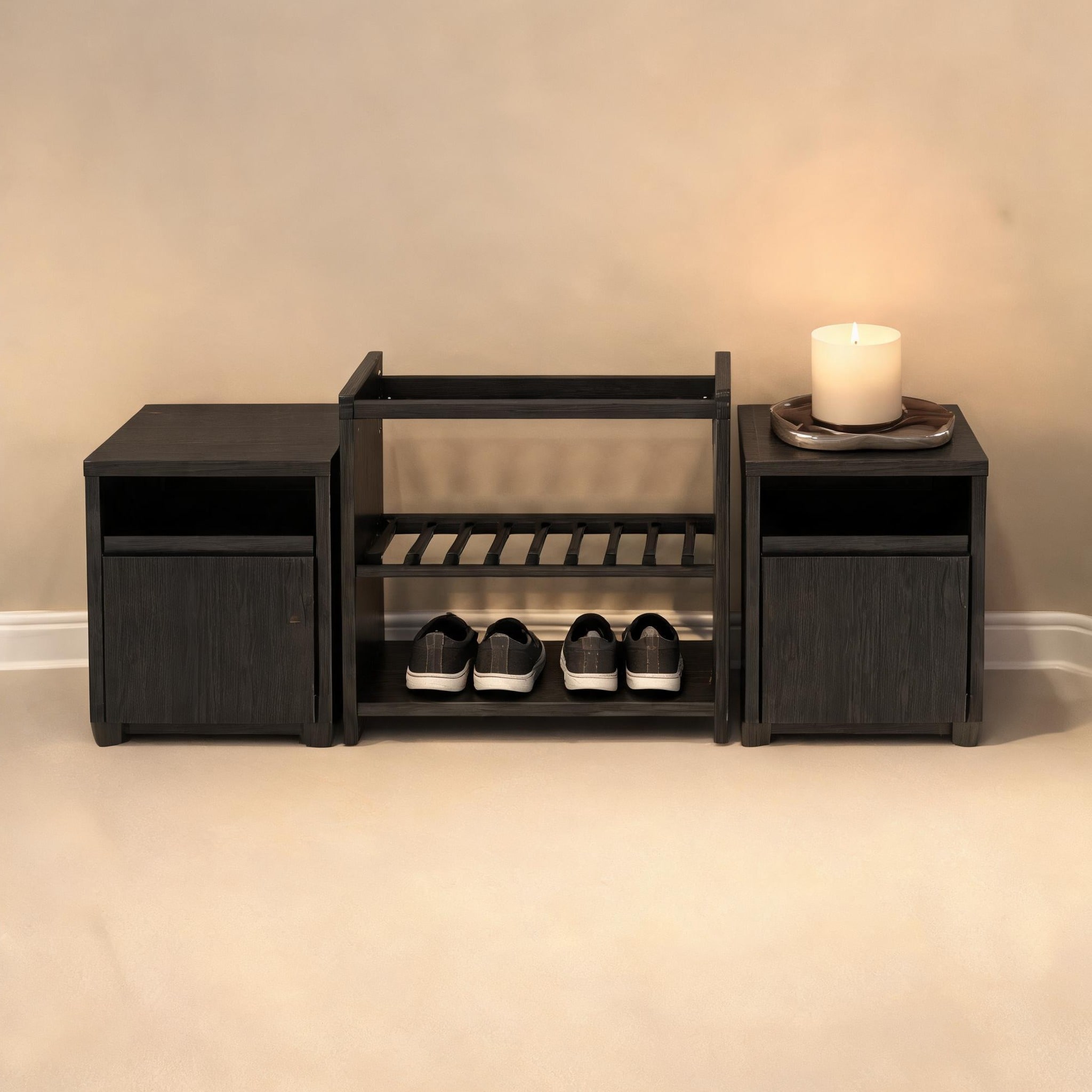 chillscreamni - Wood Construction Other Bedroom Furniture with Tool-Free Interlocking Bedroom Set...