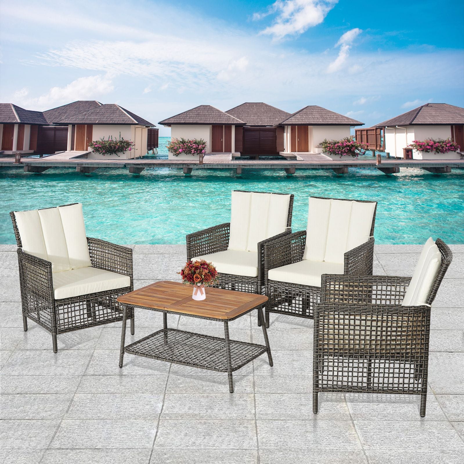 WELLFOR OUS70243WH+ Patio-Conversation-Sets - View #5