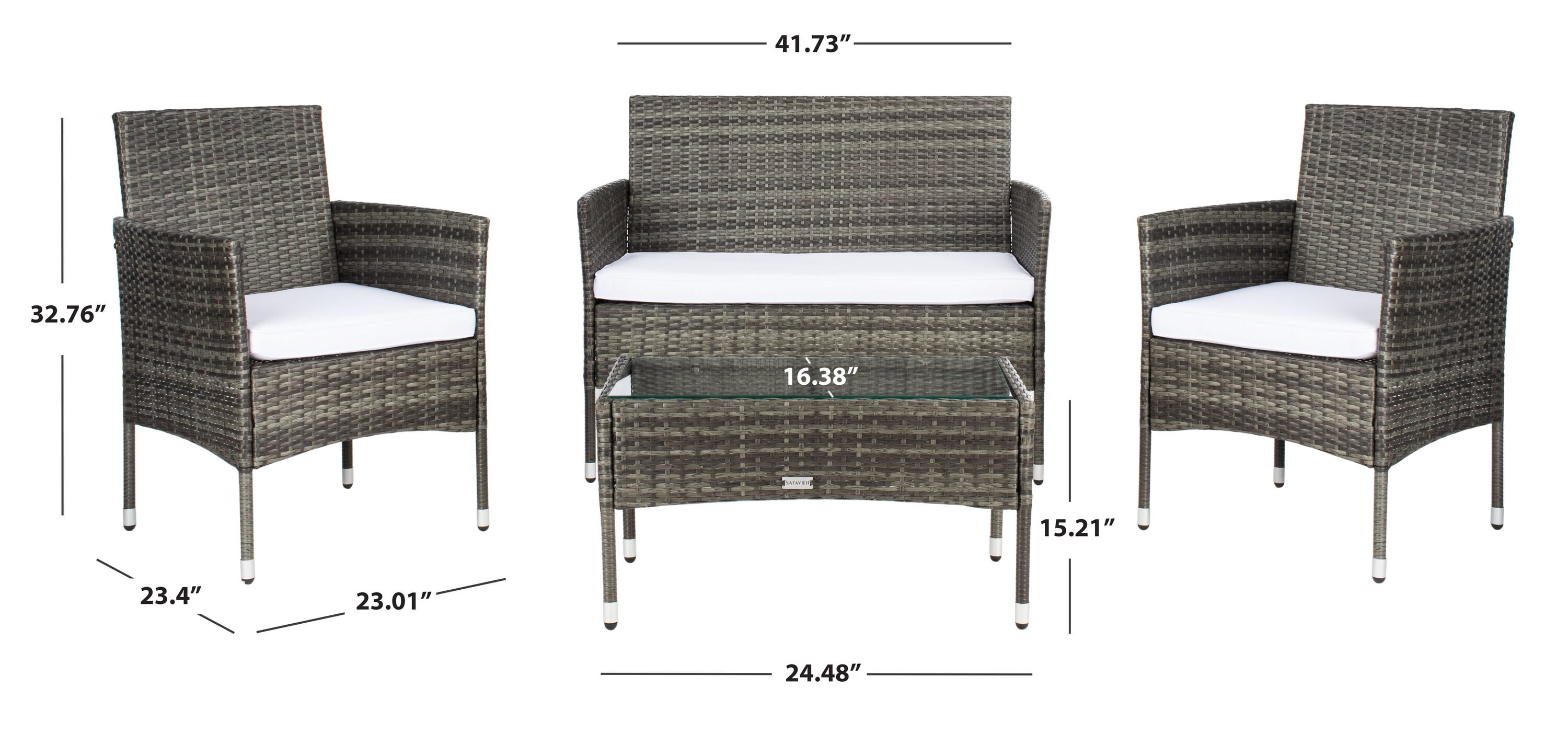 Safavieh PAT7504C Patio-Conversation-Sets - View #5