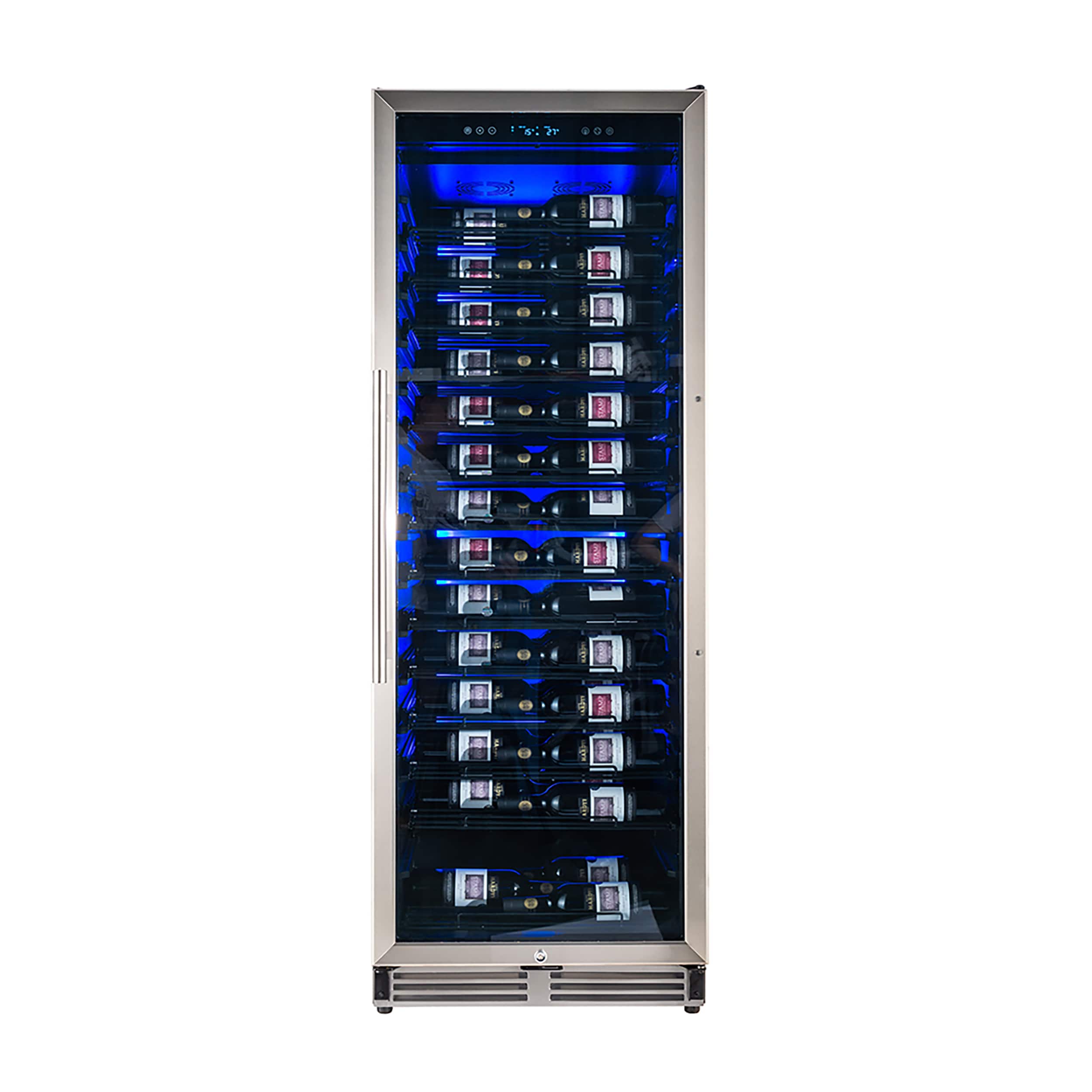 FORNO DWCDR6698-24B 23.54-in W 121-Bottles Stainless Steel Freestanding Indoor Wine Cooler