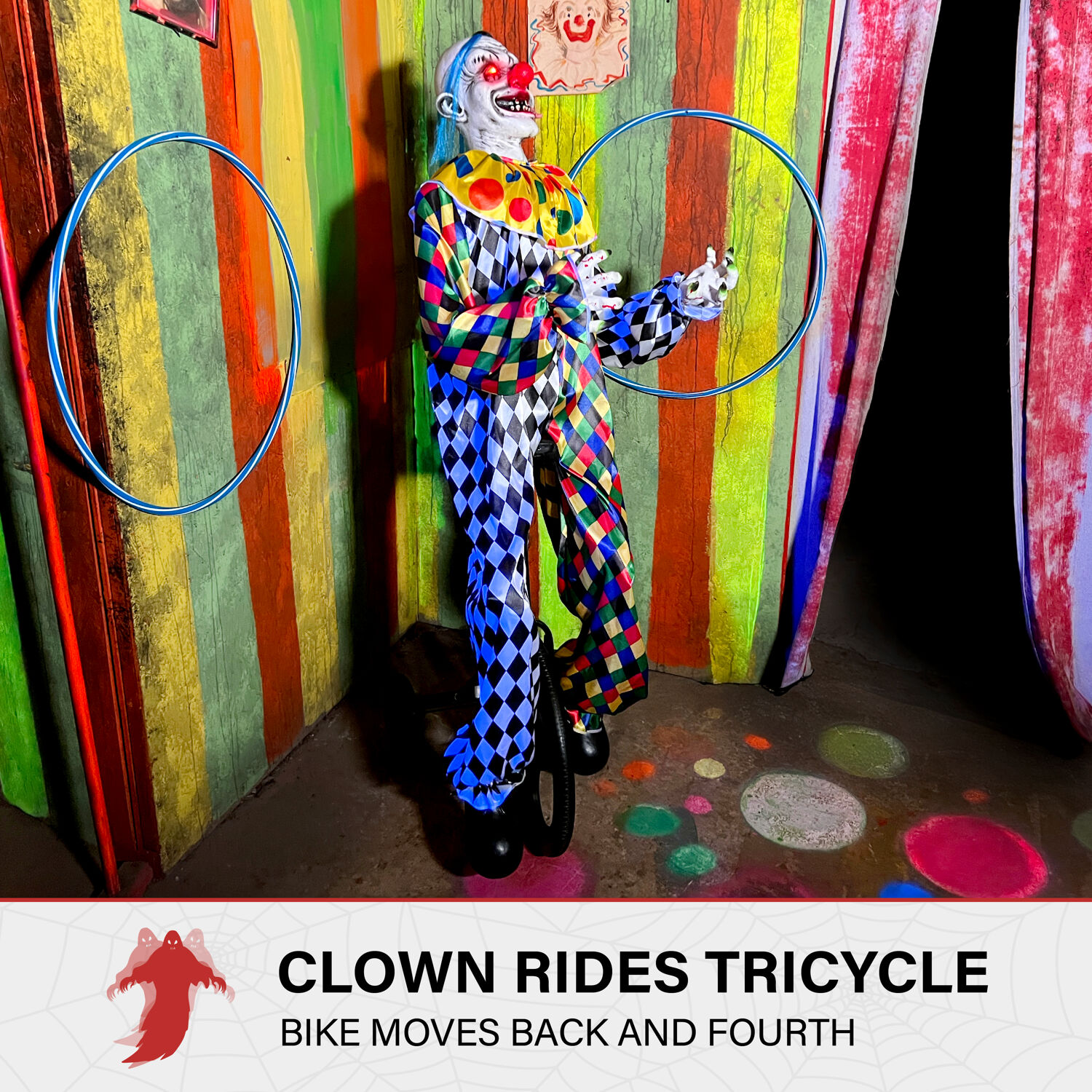 Haunted Hill Farm HHTRIBKCLOWN-1FLSA Halloween-Animatronics - View #6