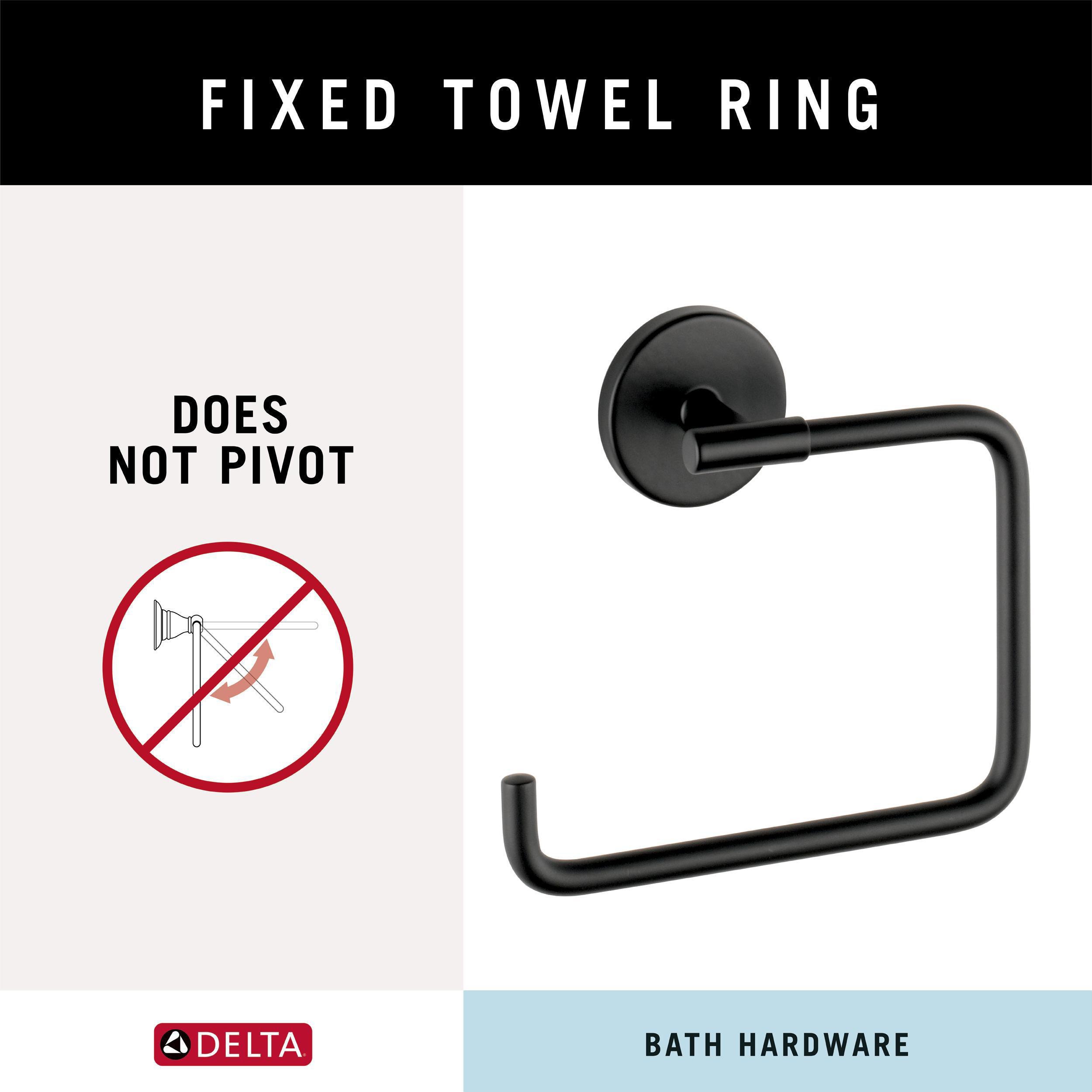 Delta 4-Piece Trinsic Matte Black Decorative Bathroom Hardware Set with  Towel Bar, Toilet Paper Holder, Towel Ring and Robe Hook in the Decorative  Bathroom Hardware Sets department at