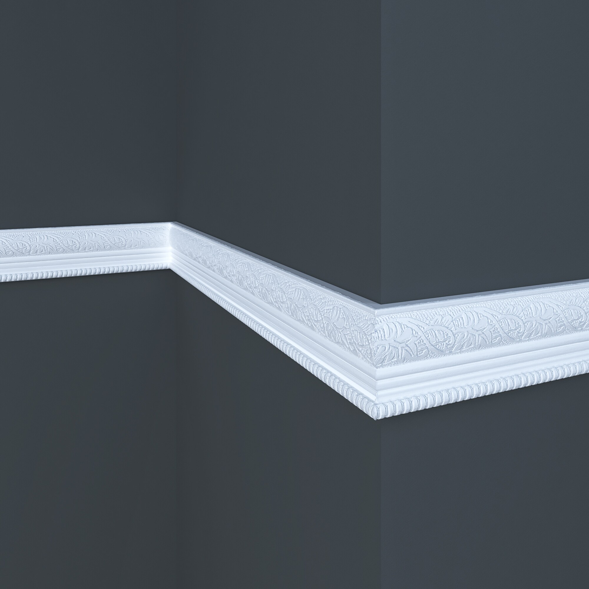 Ornamental Mouldings 2-1/4-in x 8-ft White Hardwood Unfinished Wood Chair Rail Moulding