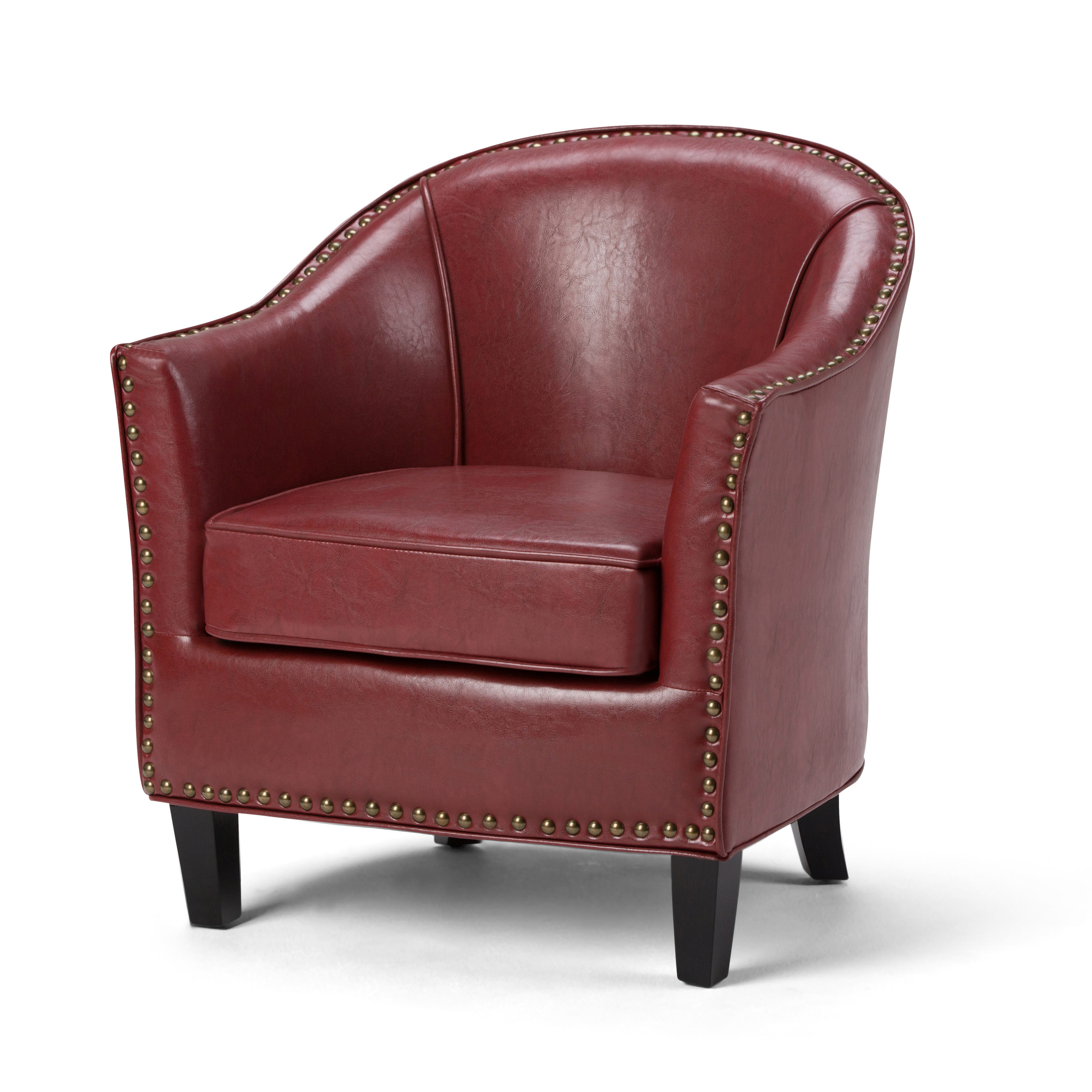 Flash Furniture Burgundy Leather Pillow Back Office Chair with Nailhead Trim