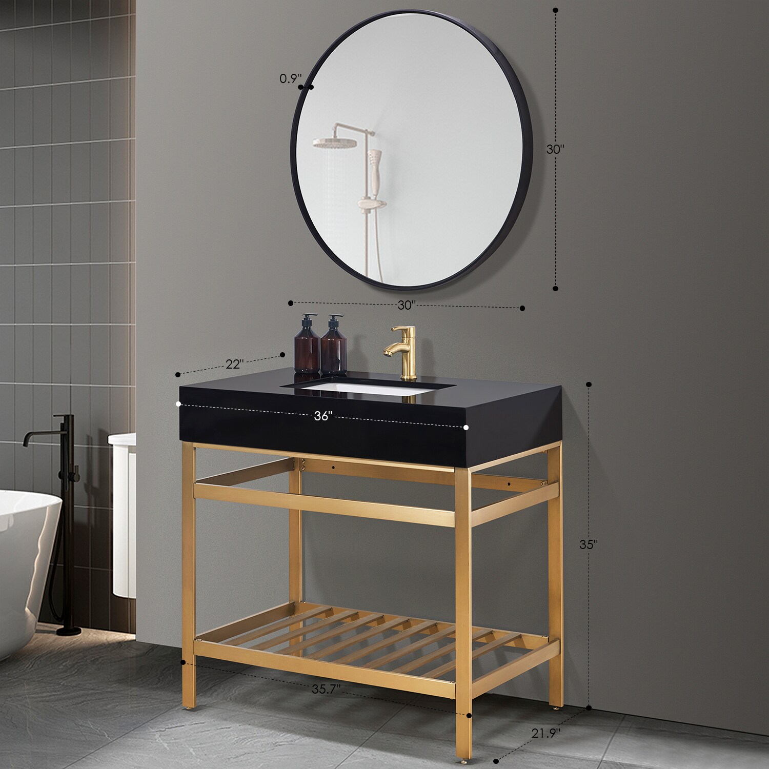 Altair 77036-IBAP-BG-NM Bath-Vanity-Combo - View #5