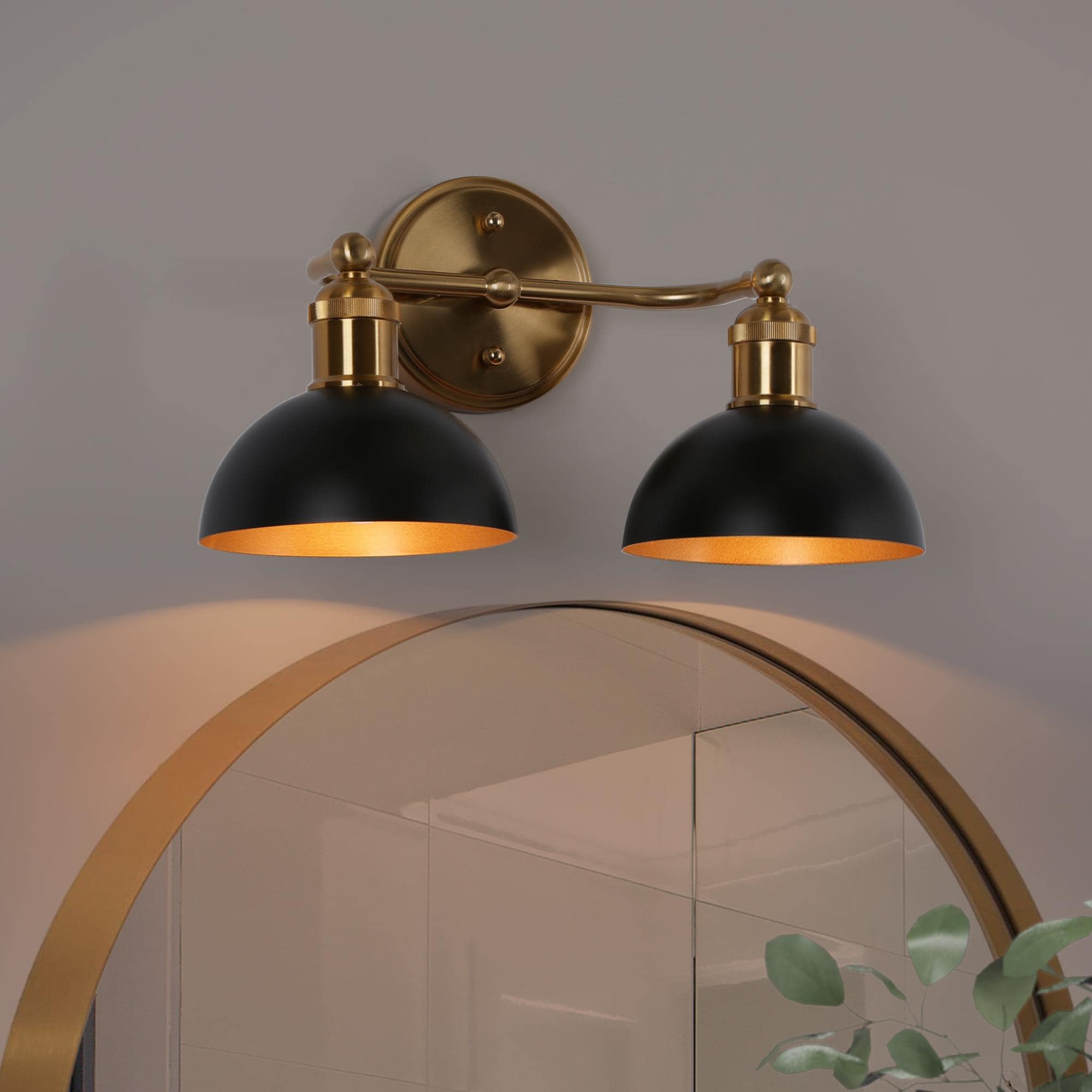 ZEVNI L3V7JBNIW4703SY7 Dorytho 22.5-in 2 -Light Polished Gold Traditional Vanity light