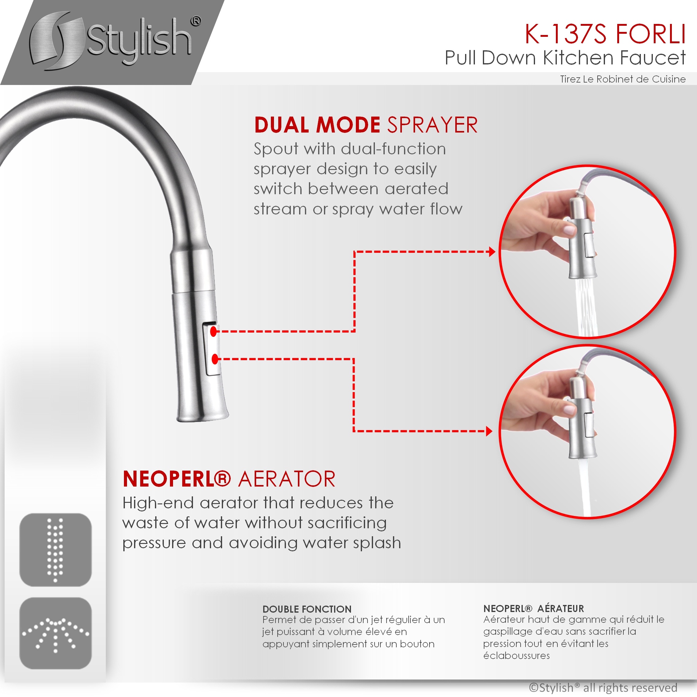 Stylish K-137S Kitchen-Faucets - View #9
