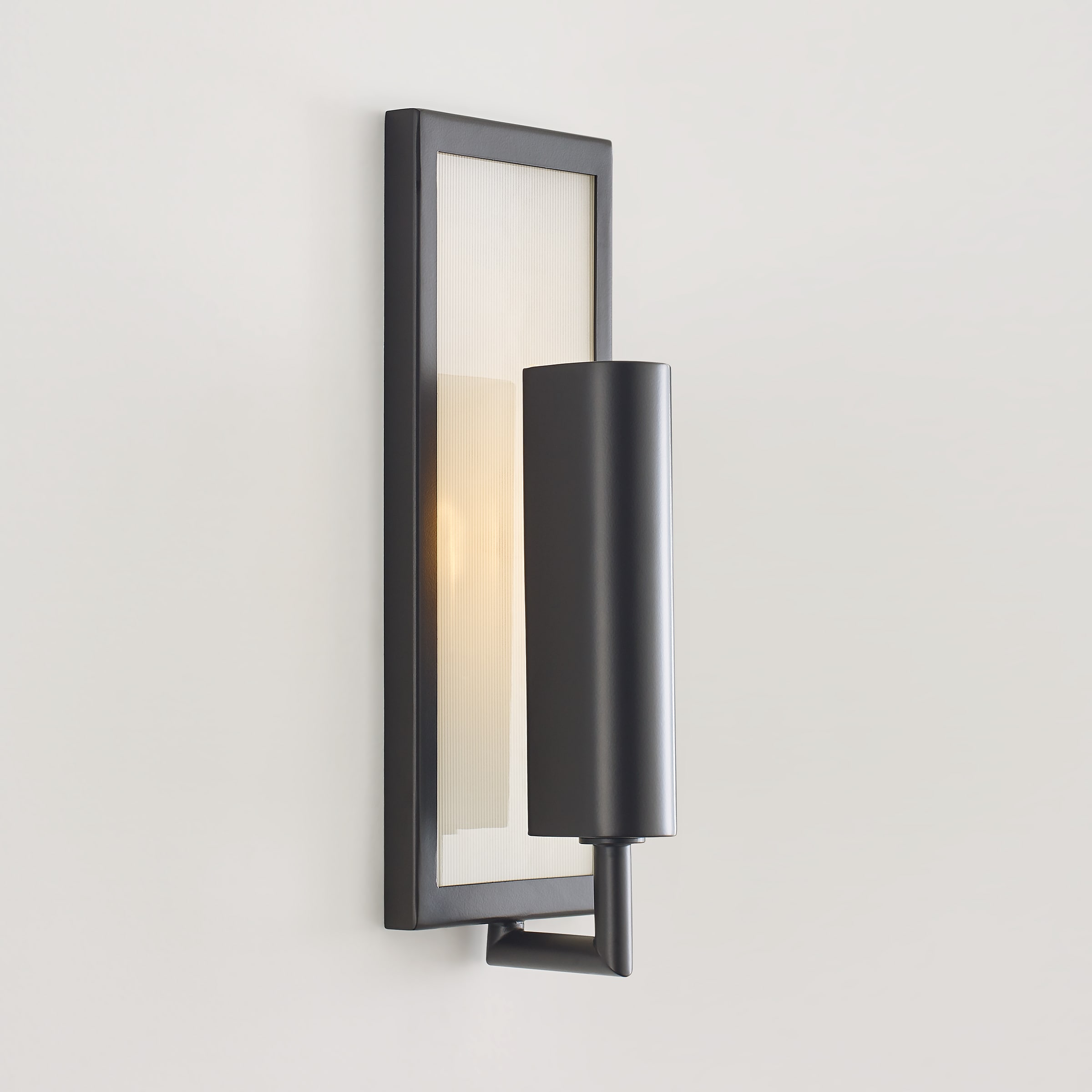 Oil Rubbed Bronze Rectangular Dimmable Wall Sconce