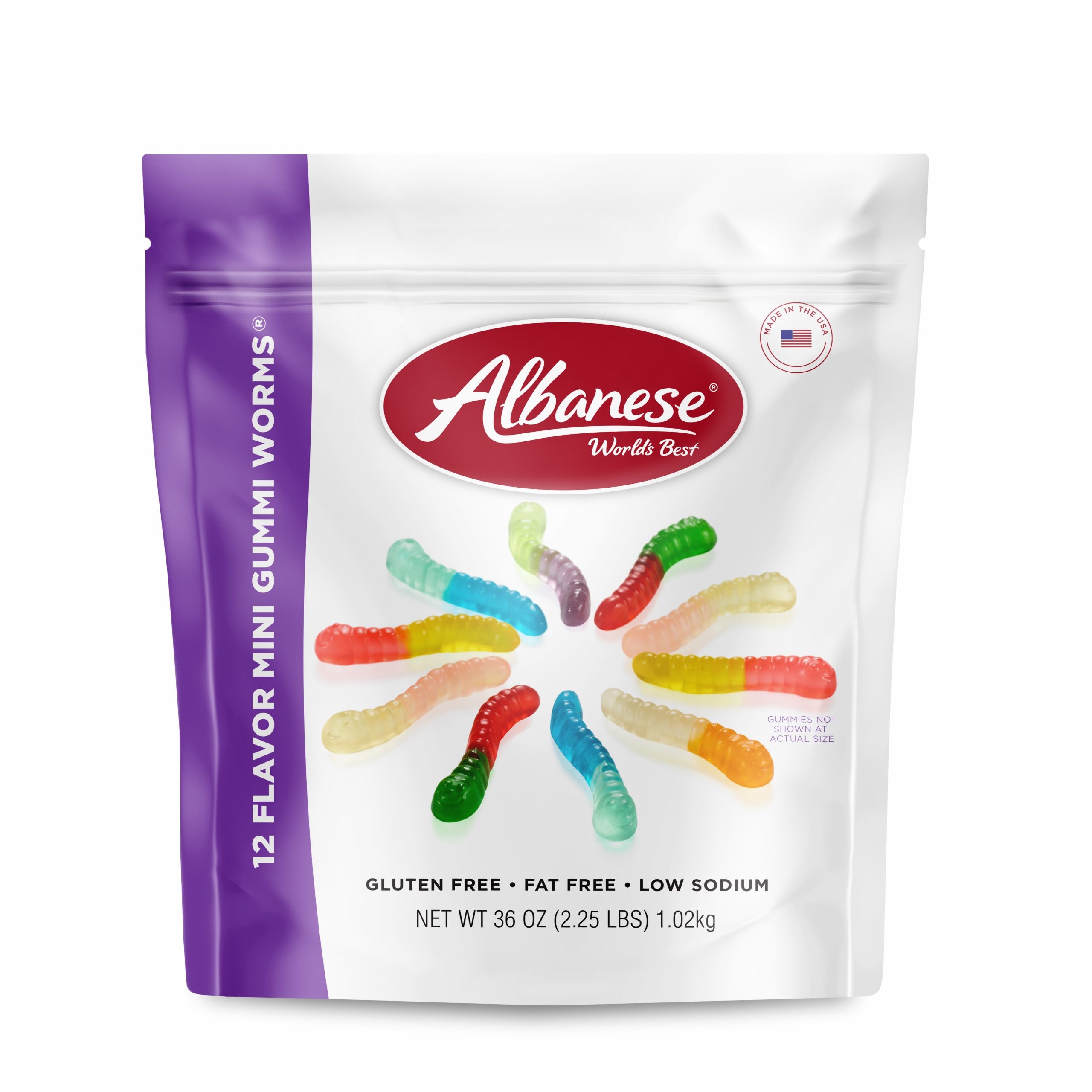 Albanese 12 Flavor Assorted Gummi Snacks, Fresh Fruity Flavors ...