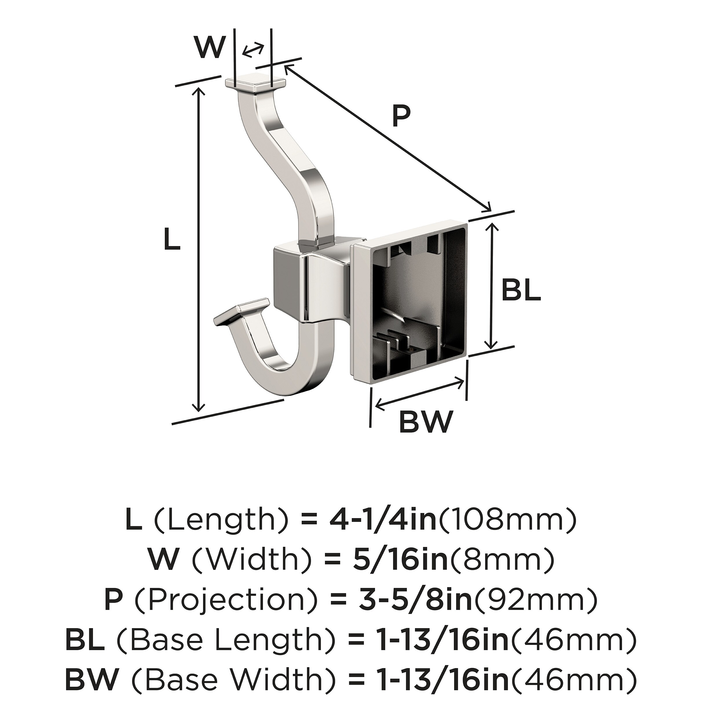 Amerock BH36020PN Decorative-Wall-Hooks - View #3