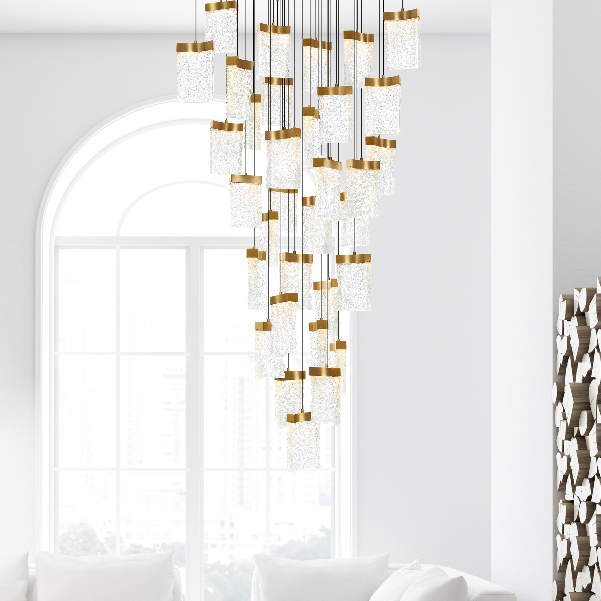 CWI Lighting 1587P36-33-624 Lava 1 -Light Multiple finishes Black Modern/contemporary Integrated LED For Use in Bathrooms, Bedrooms, Dining Rooms, Foyers, Kitchens, Living Rooms Chandelier