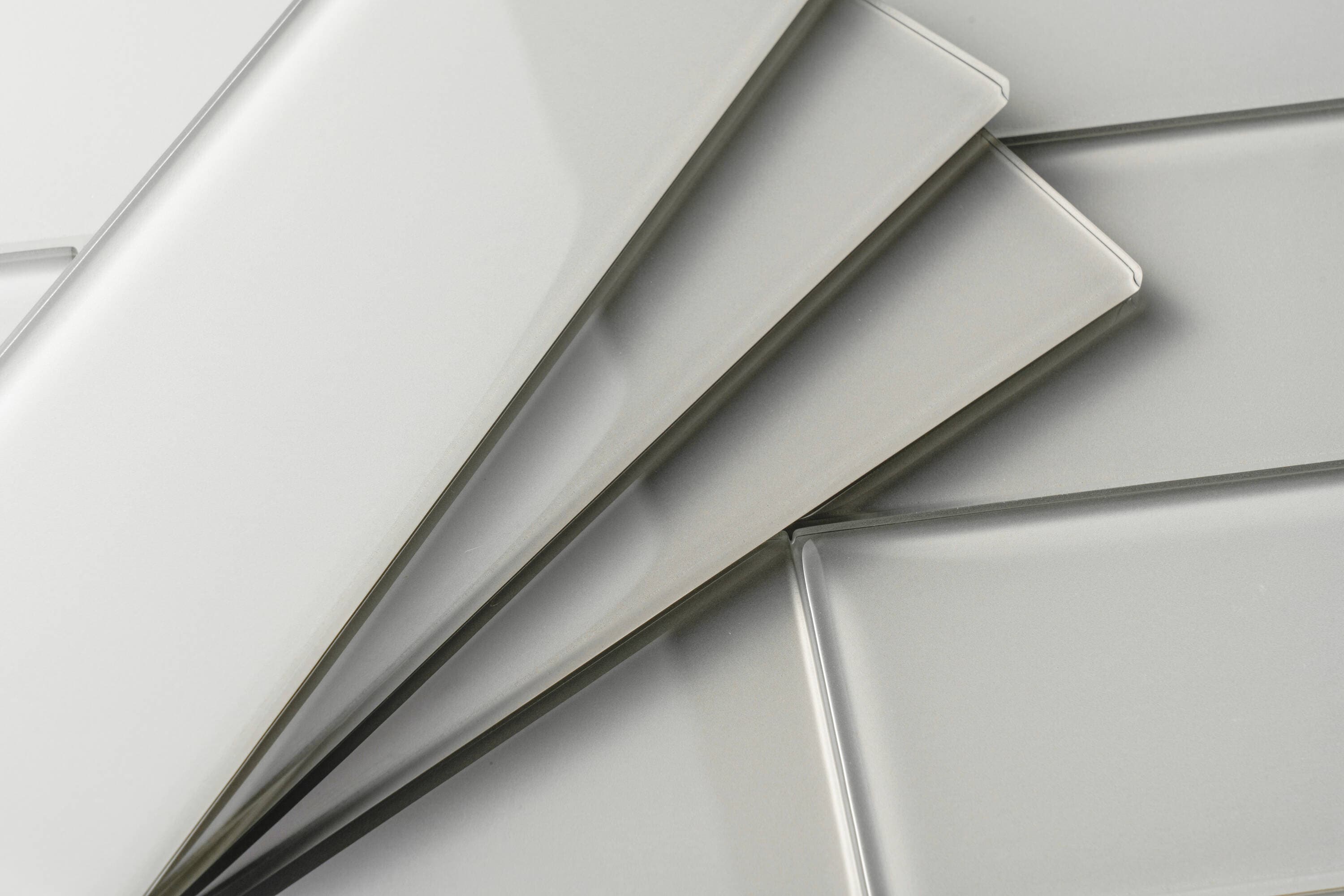 Giorbello (Sample) Glass Subway Black 3-in x 9-in Glossy Glass Tile