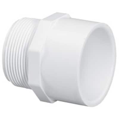 LASCO PVC Reducing Male Adapter Pipe Fitting MNPT x Insert 1-1/4 x 1-1/2 Pipe Size 